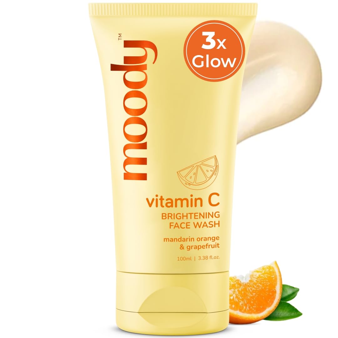 Vitamin C Brightening Face Wash with Mandarin Orange | Gentle Cleansing, Hydration & Dark Spot Reduction | For Normal, Oily & Combination Skin | Men & Women | 100ml | Perfect for Morning & Night Skincare Routine