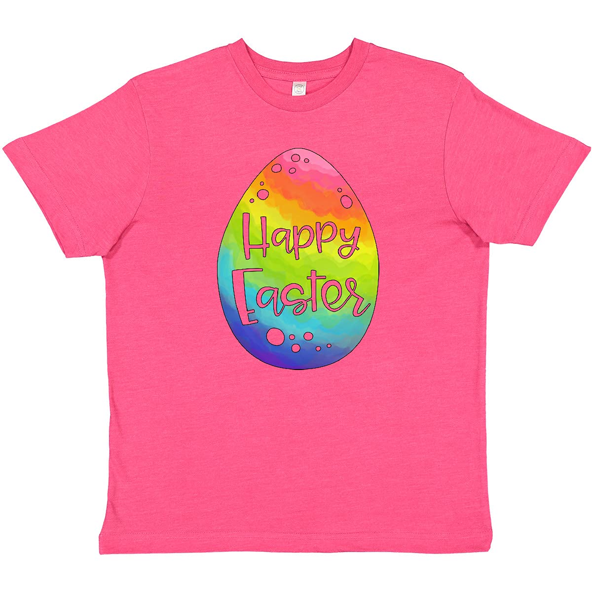 Inktastic Happy Easter Rainbow Easter Egg Youth T-Shirt - Cute Easter Outfit for Kids & Toddlers - Perfect for Easter Egg Hunts, Family Photos & Spring Celebrations