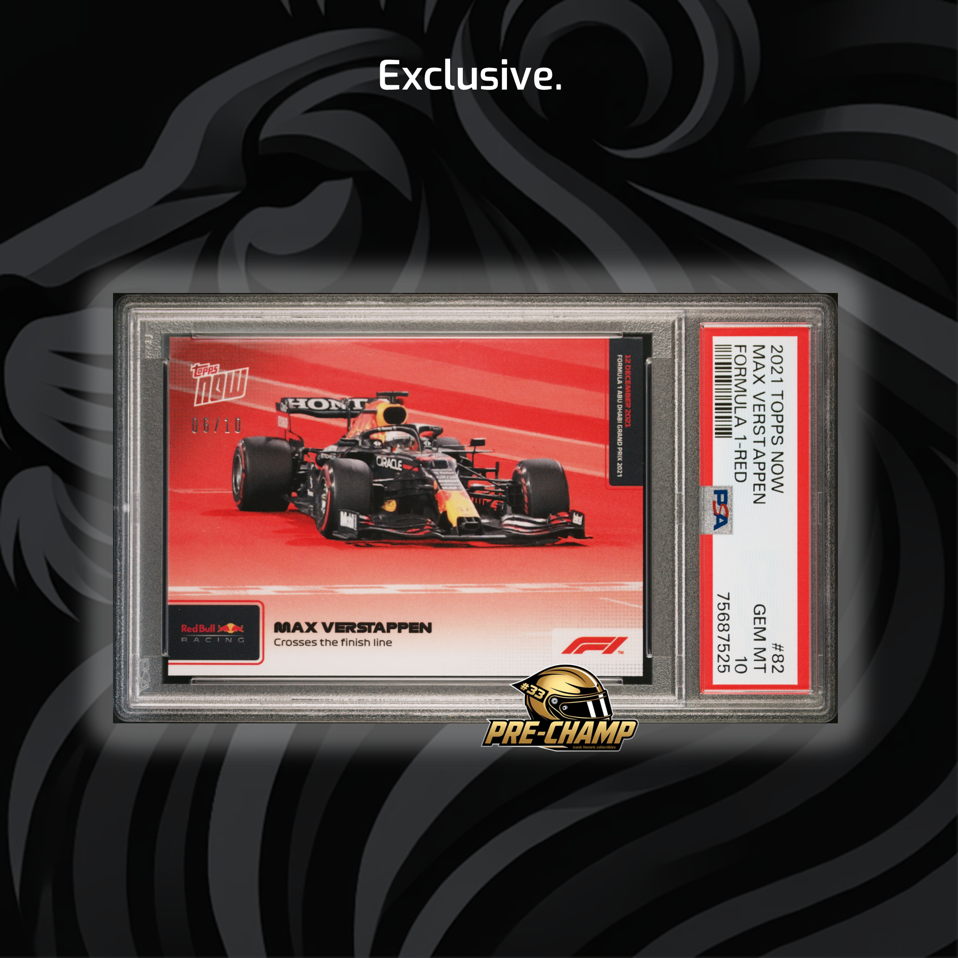 PSA 10 Graded 2006 Topps Chrome Max Verstappen #82 Rookie Card - Crosses The Finish Line Red Parallel - Perfect for F1 Collectors, Racing Fans & Sports Memorabilia Enthusiasts