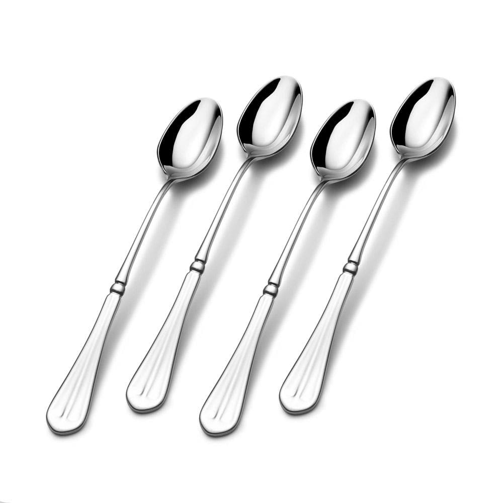 French Countryside® Set of 4 Iced Beverage Spoons - Elegant Stainless Steel Tea & Coffee Stirring Spoons for Iced Tea, Cold Brew, Cocktails and Desserts