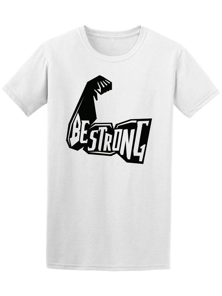 Be Strong Muscle Man Icon T-Shirt for Men - Gym & Workout Motivational Tee - Perfect for Fitness Enthusiasts & Bodybuilding