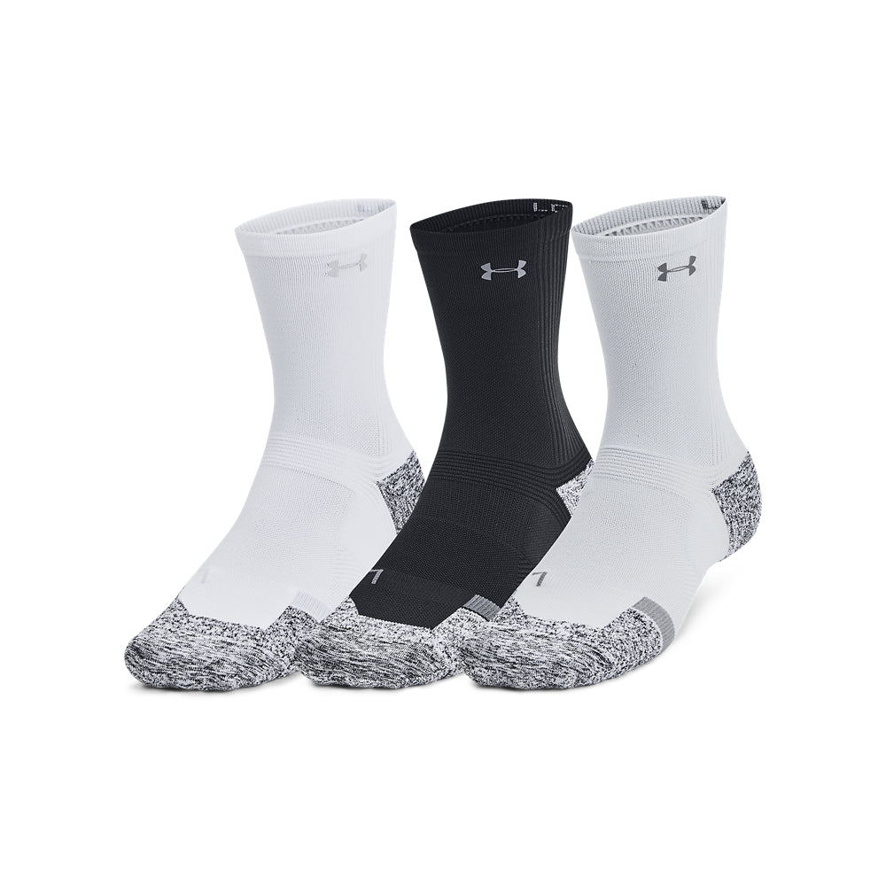 Men's Under Armour ArmourDry Pro Mid Crew Socks 3-Pack - Moisture-Wicking Athletic Socks for Running, Hiking & Workouts