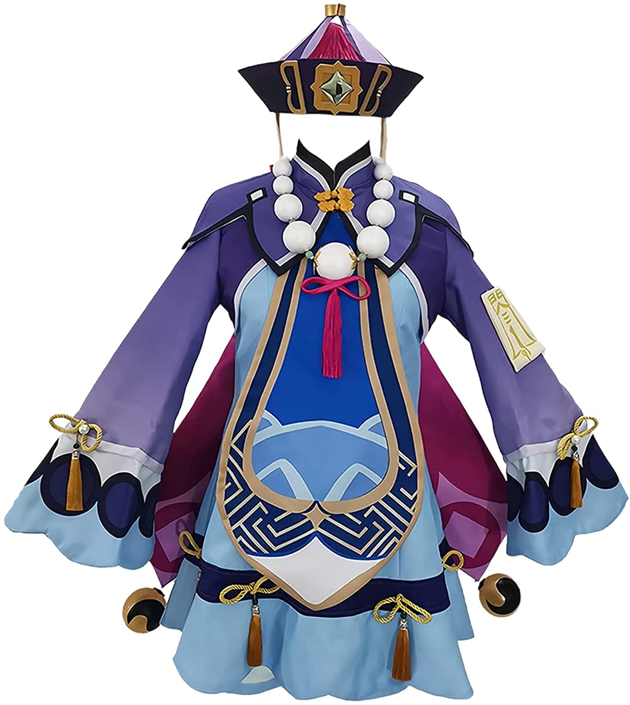 Genshin Impact Qiqi Cosplay Costume Full Set with Accessories - Anime Halloween Party Uniform Dress for Cosplay Events & Conventions