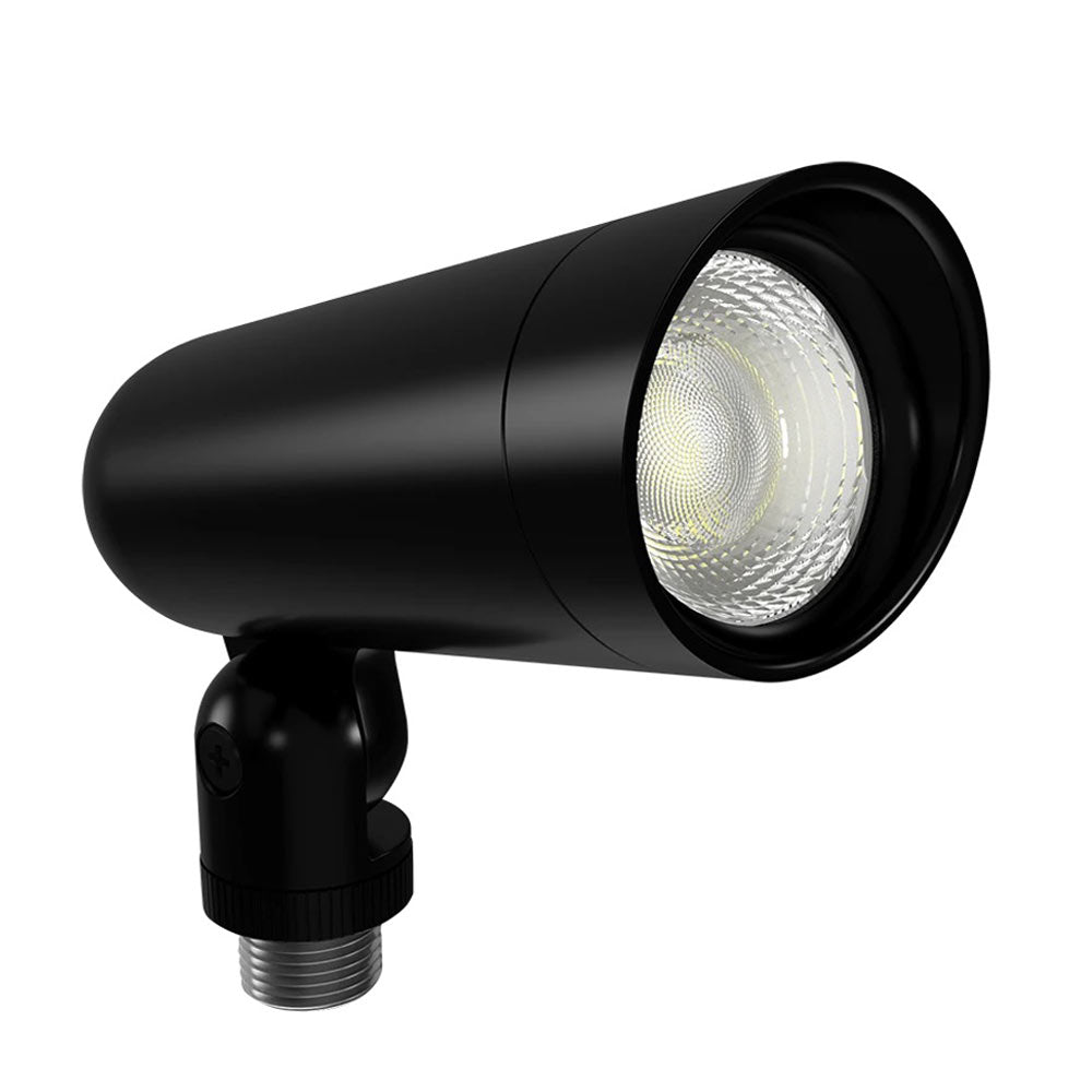 8W LED Landscape Adjustable Flood Light - 2700K/3000K/3500K/4000K/5000K Color Temperature - 120V Black Outdoor Lighting for Garden, Patio, Pathway & Yard Security