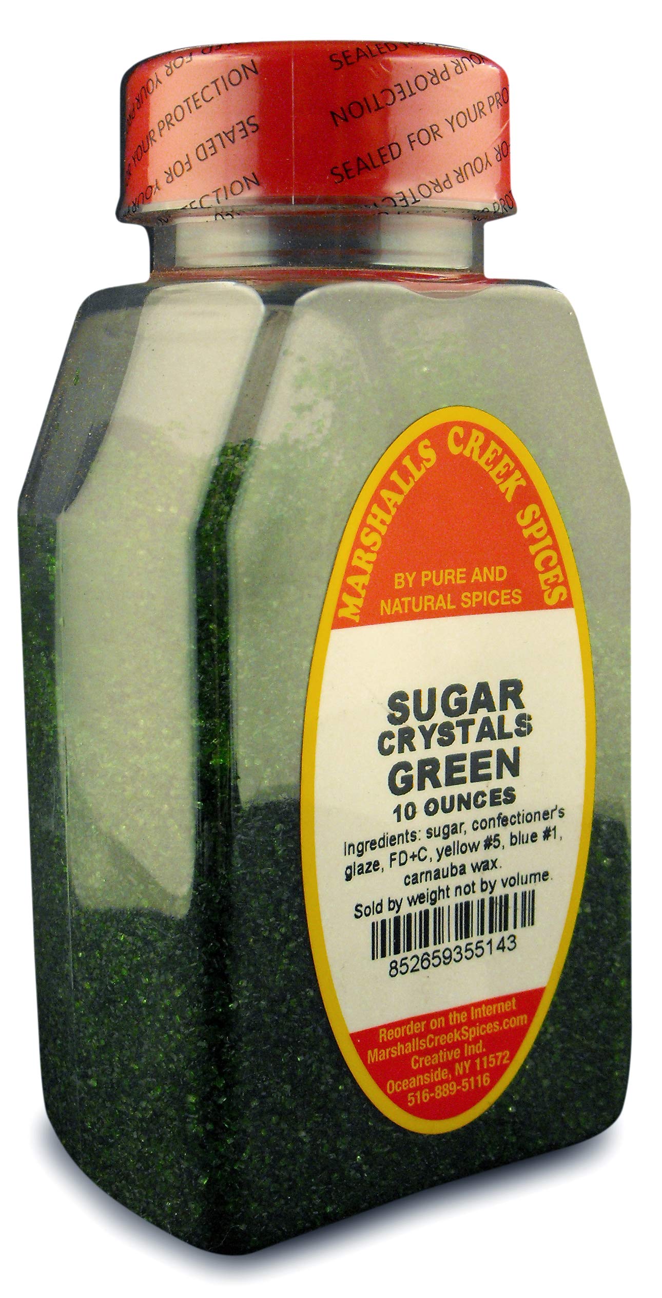 Fresh Green Sugar Crystals in Jars - Spices & Herbs for Baking & Drinks