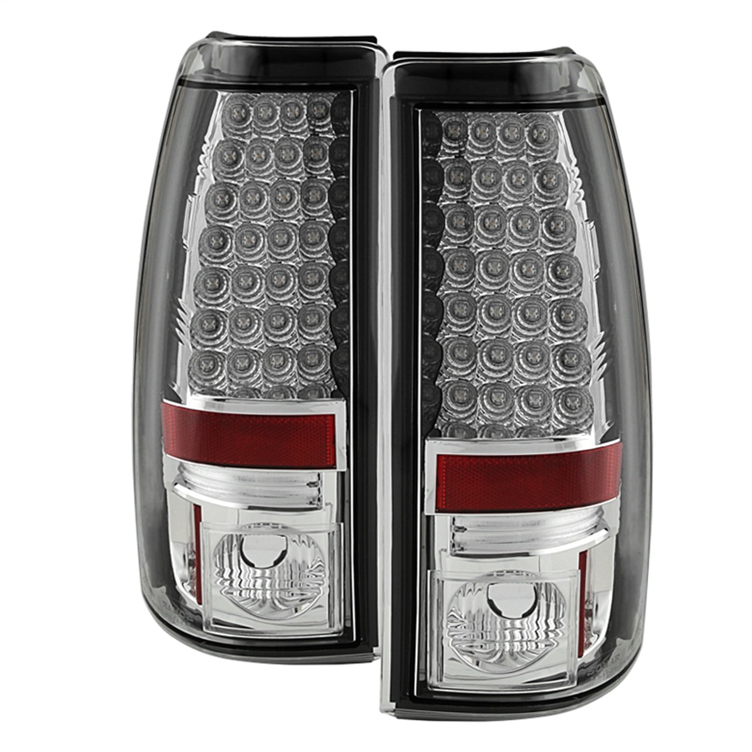 Spyder Auto 5001733 LED Tail Lights Chrome Clear - High Visibility Brake Lights for Cars, Trucks & SUVs