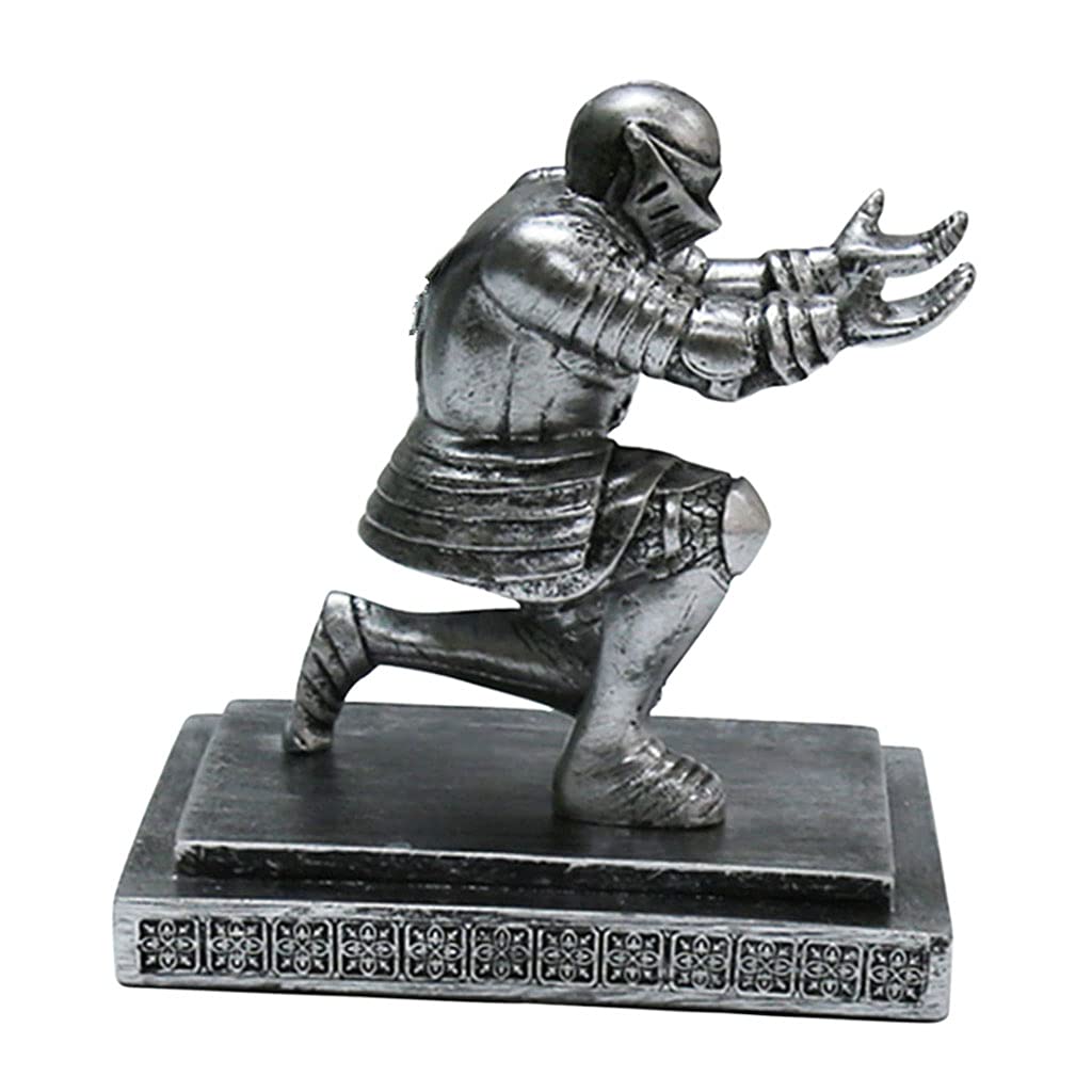 Bddalpke Knight Pen Holder - Resin Statue Desk Organizer for Makeup Brushes, Pencils & Office Supplies | Unique Gift for Students, Kids & Home Office Decor | Perfect for Study, Work & Vanity Organization