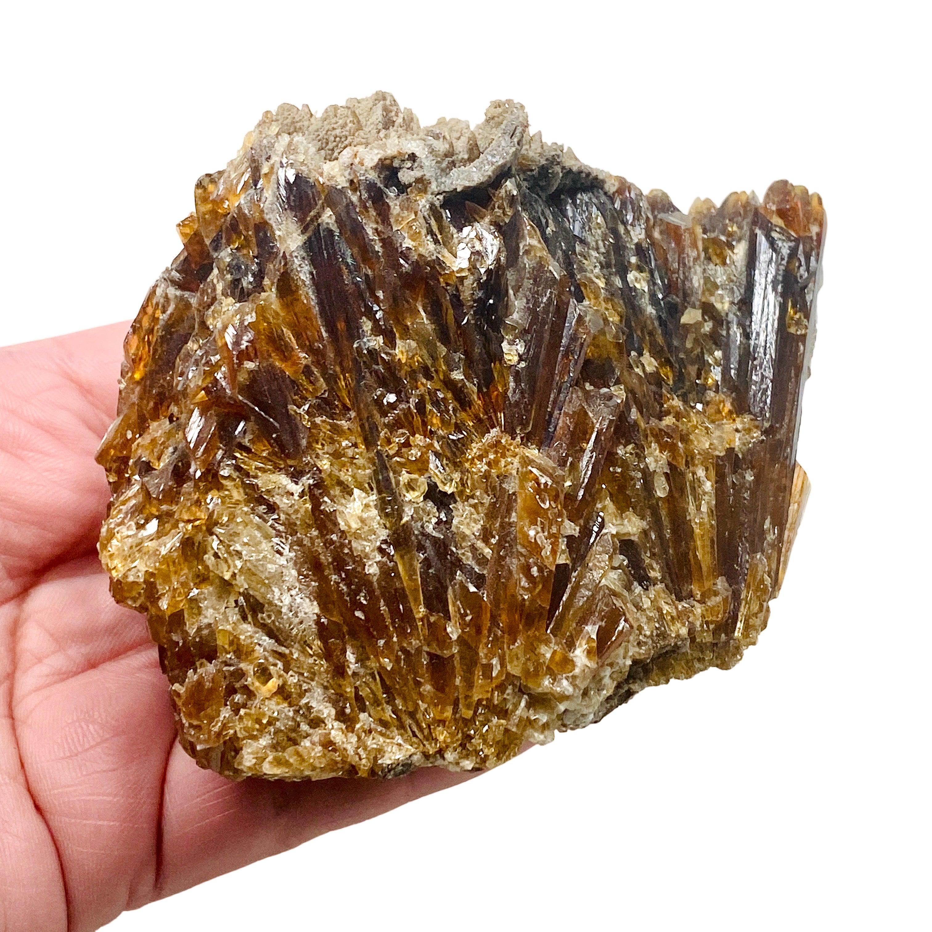 Natural Amber Calcite Crystal Specimen - AMCA 05 - Healing Stone for Meditation, Energy Work & Home Decor