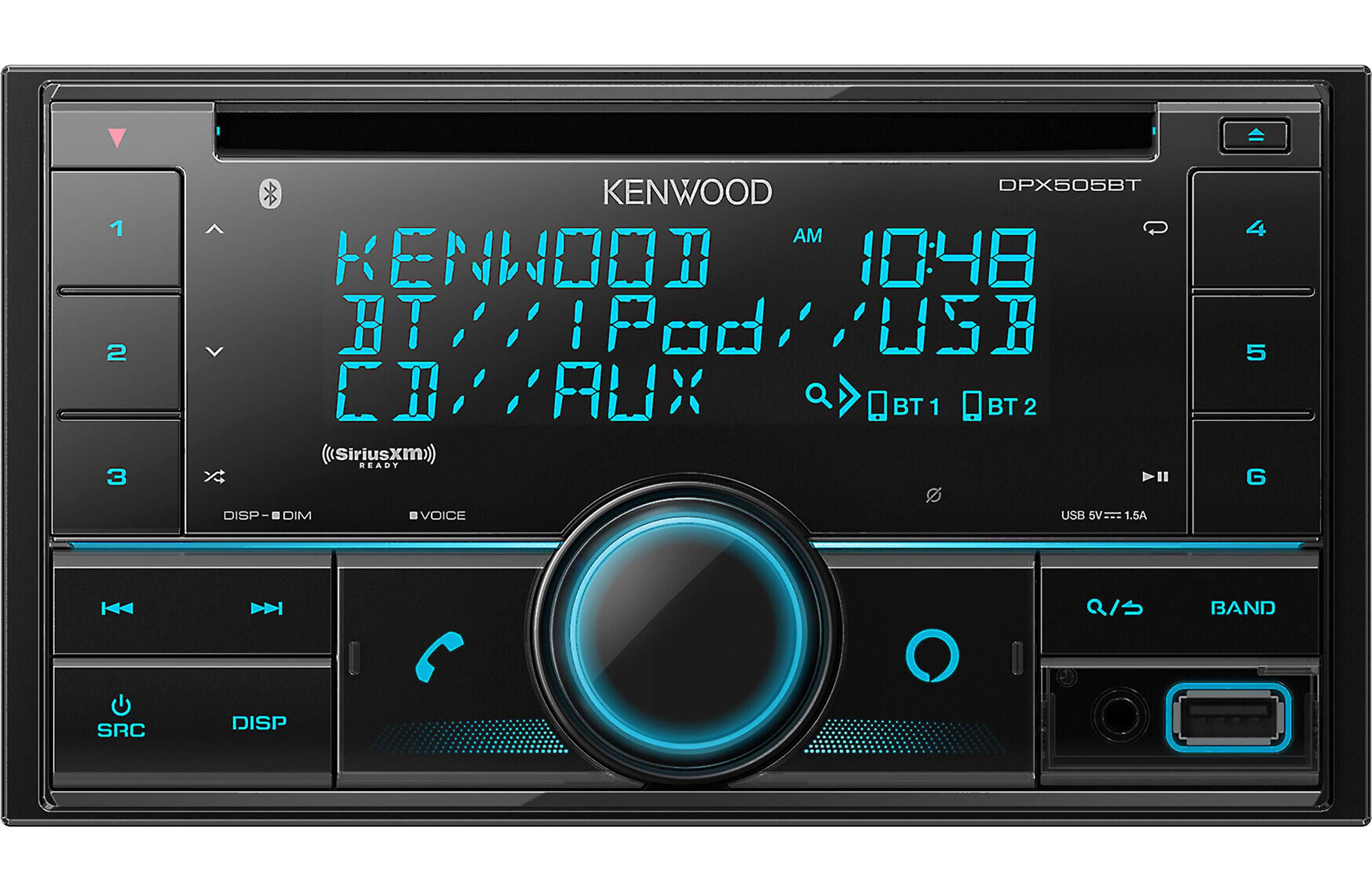 Kenwood DPX505BT Bluetooth CD Receiver - Car Stereo with USB, AUX & Hands-Free Calling - Perfect for Road Trips & Commuting