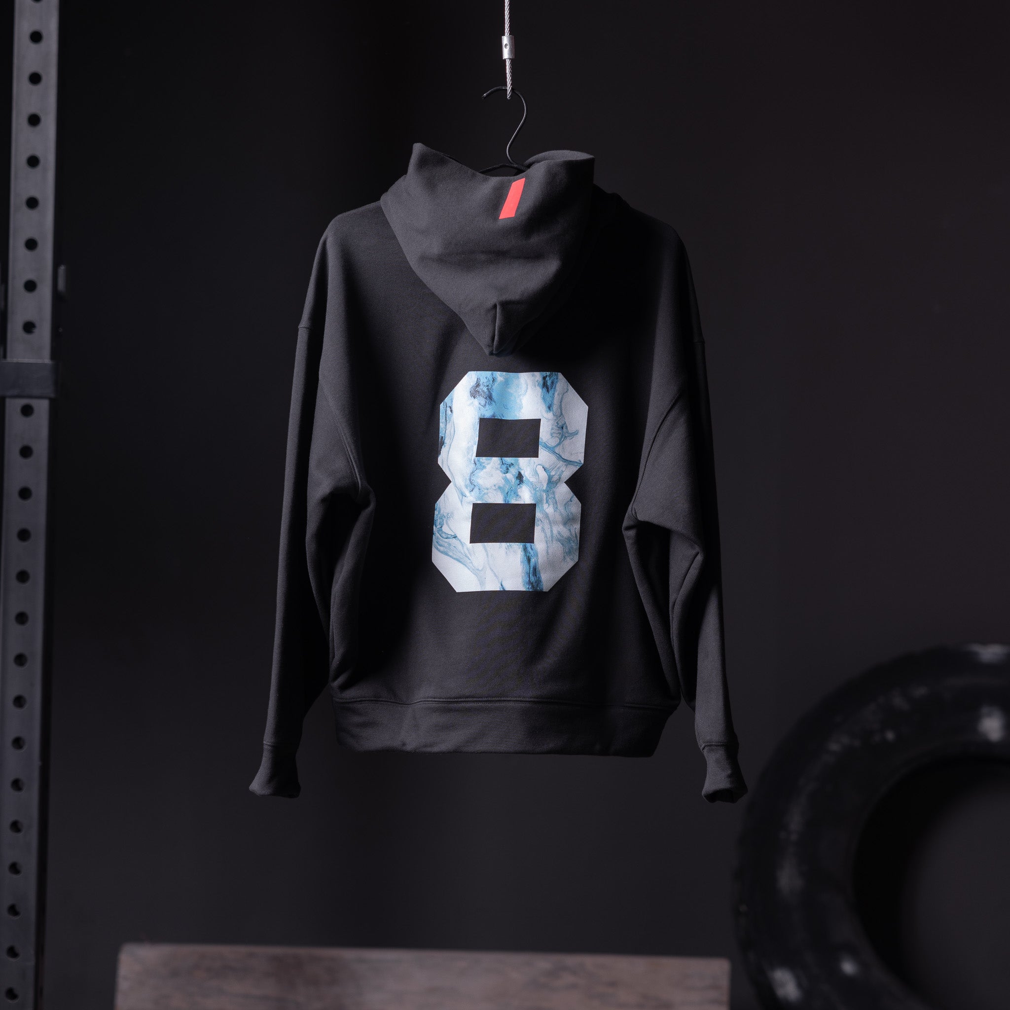 Tech Terry™ Zip Pocket Hoodie - Black Marble | Comfortable & Stylish Men's Pullover | Perfect for Casual Wear, Gym & Outdoor Activities