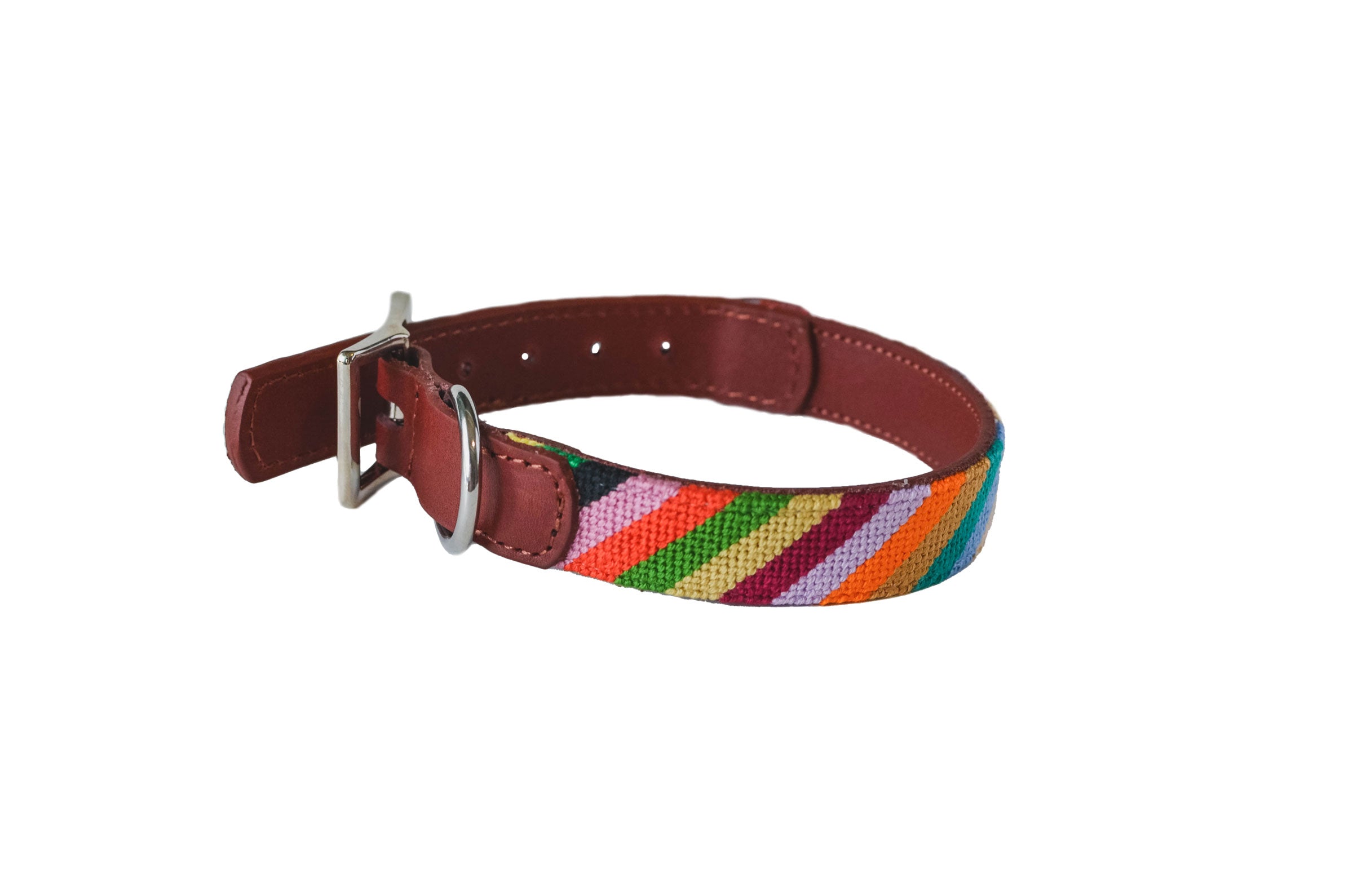 Stylish Mini Needlepoint Dog Collar - Handmade Pet Collar with Adjustable Buckle | Perfect for Small Dogs, Puppies & Fashionable Pet Accessories | Great for Walks, Photos & Special Occasions