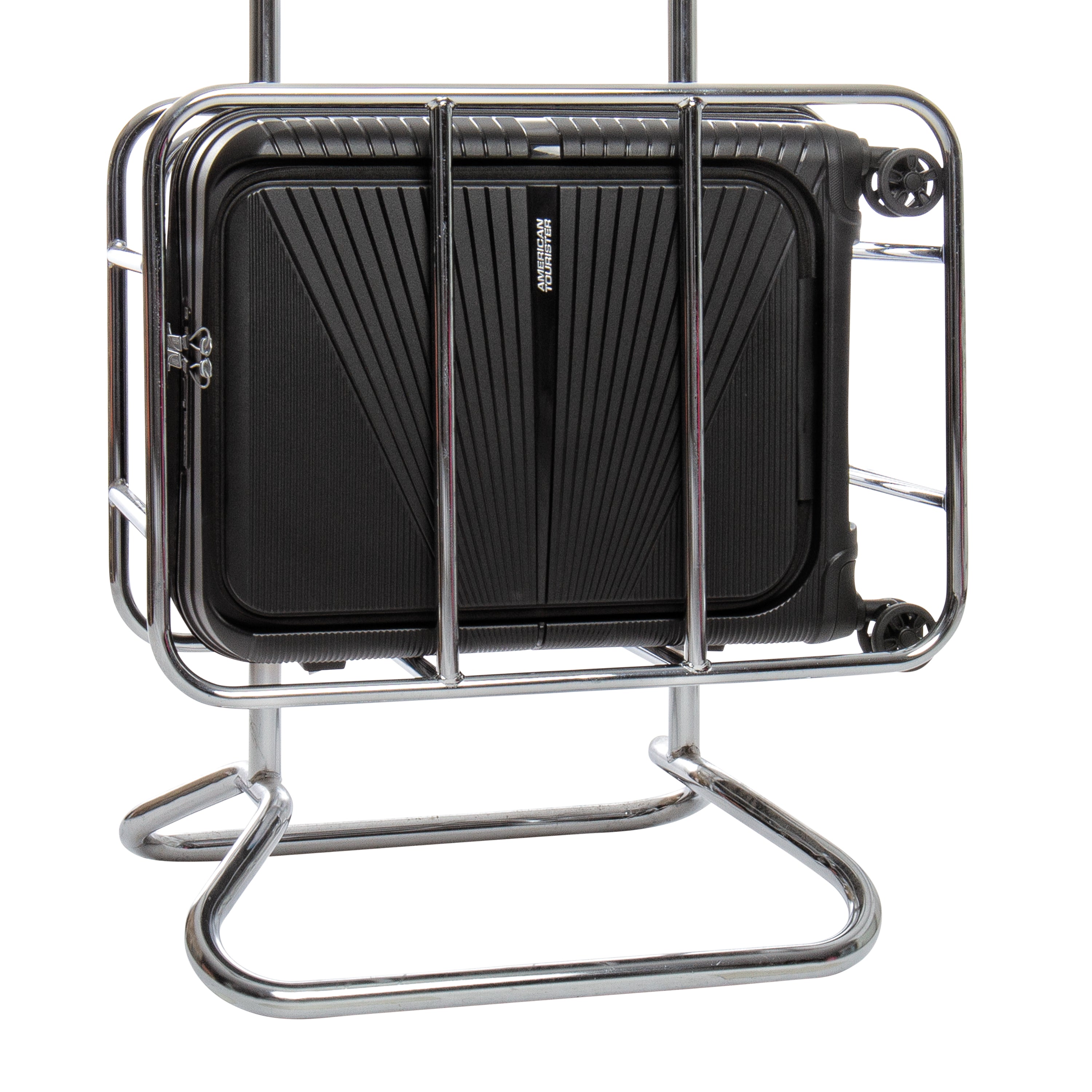 American Tourister Airconic Spinner Frontload Carry On Luggage - Lightweight Expandable Suitcase for Travel, Business Trips & Weekend Getaways | Durable Hardshell Spinner with Smooth Wheels & TSA Lock