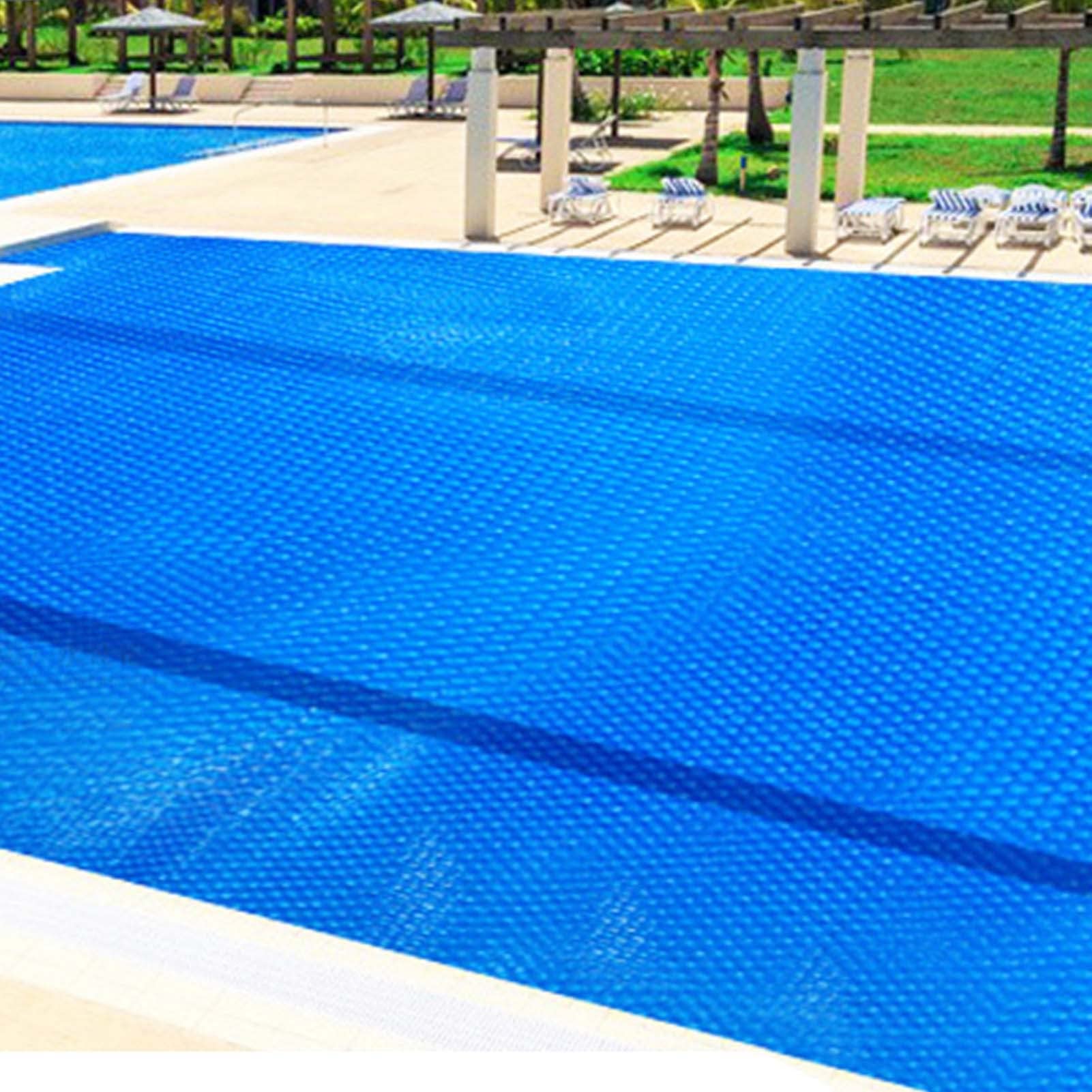 Solar Pool Cover for In-Ground Pools - 10ft x 13ft (300cm x 400cm) Heavy Duty Sun Protection & Rainproof Insulating Blanket - Summer Swim Pool & Spa Cover for Heat Retention & Debris Protection - Perfect for Backyard, Residential & Commercial Pools