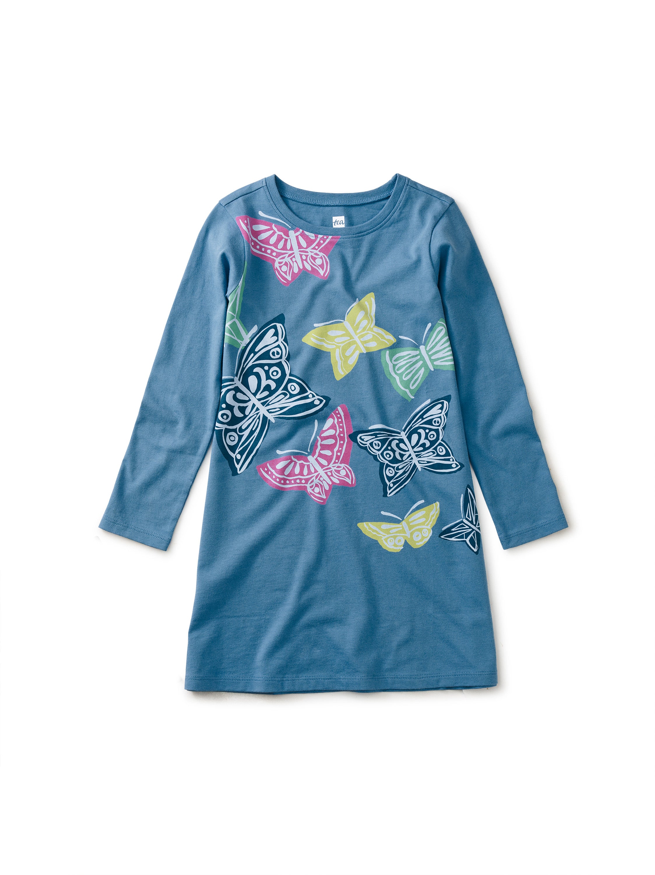 Butterfly Flock T-Shirt Dress for Women - Flowy Casual Summer Dress with Unique Butterfly Print | Perfect for Beach, Vacation, and Everyday Wear