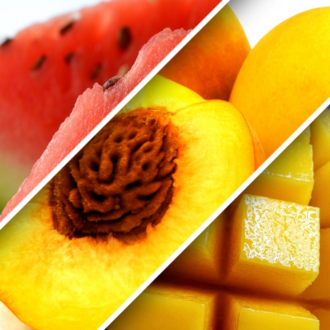 Fresh Watermelon Peach Mango Fruit Blend - Sweet Tropical Flavor for Smoothies, Juices & Healthy Snacks | Perfect for Summer Drinks, Desserts & Refreshing Treats