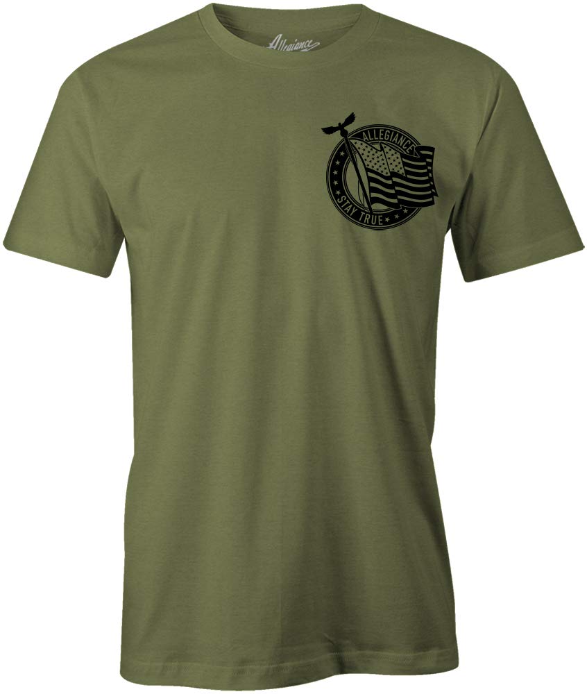 Allegiance Pledge Premium Cotton T-Shirt for Men - Patriotic American Flag Graphic Tee - Comfortable Casual Wear for Everyday & Fourth of July Celebrations