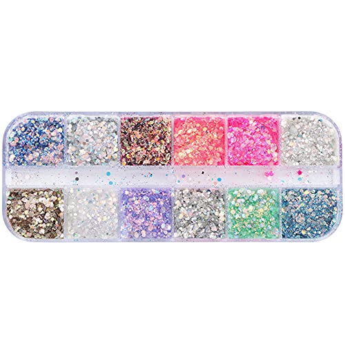 Foil Sequins Glitter Nails Decor - Irregular Aluminum Mirror Nail Art Supplies for DIY Manicure & Salon Nail Designs