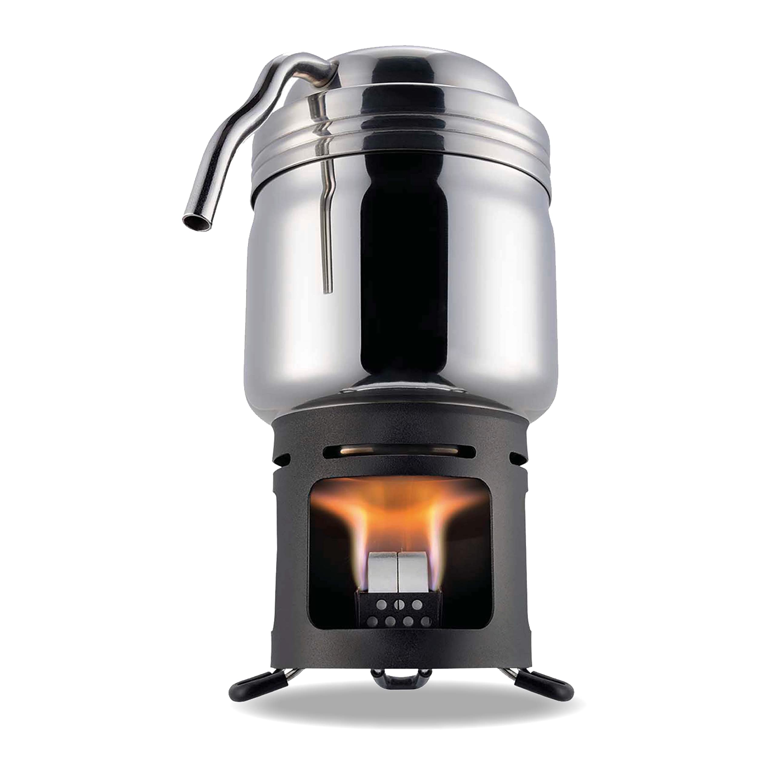 Esbit Stainless Steel Camping Coffee Maker - Portable Solid Fuel Tablet Brewer for Outdoor Hiking, Backpacking & Emergency Preparedness