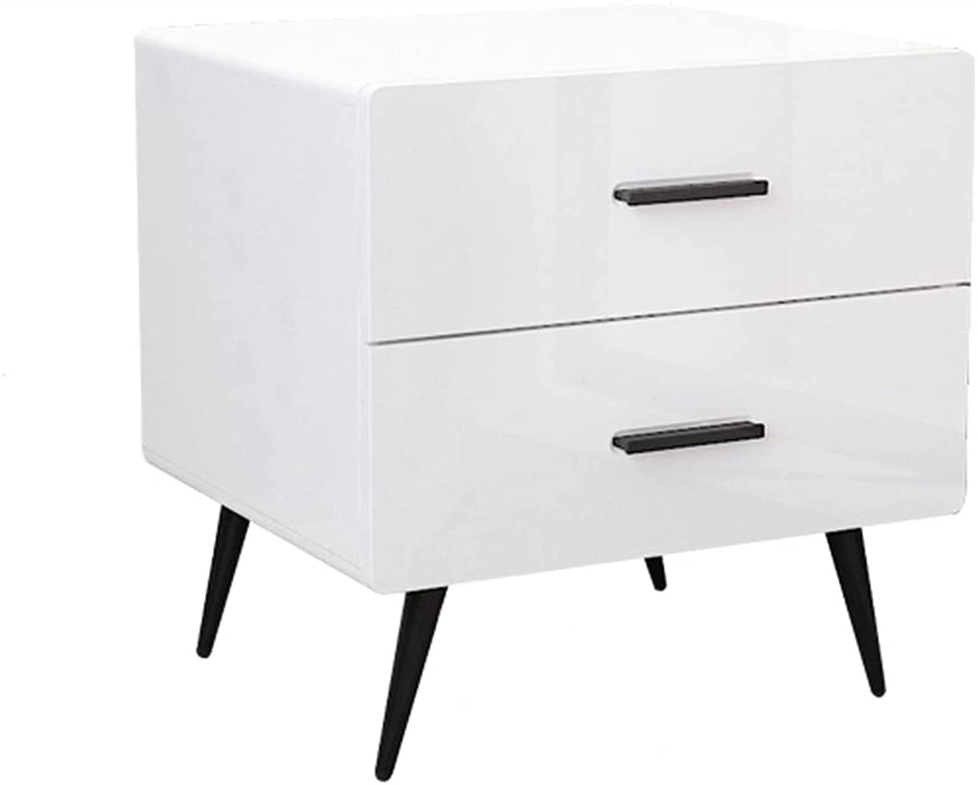 Modern Nightstand with Drawers - White Bedside Table, Coffee Table & End Table for Bedroom & Living Room - 40x41.5x49cm - Perfect for Small Spaces, Apartment Furniture & Home Decor