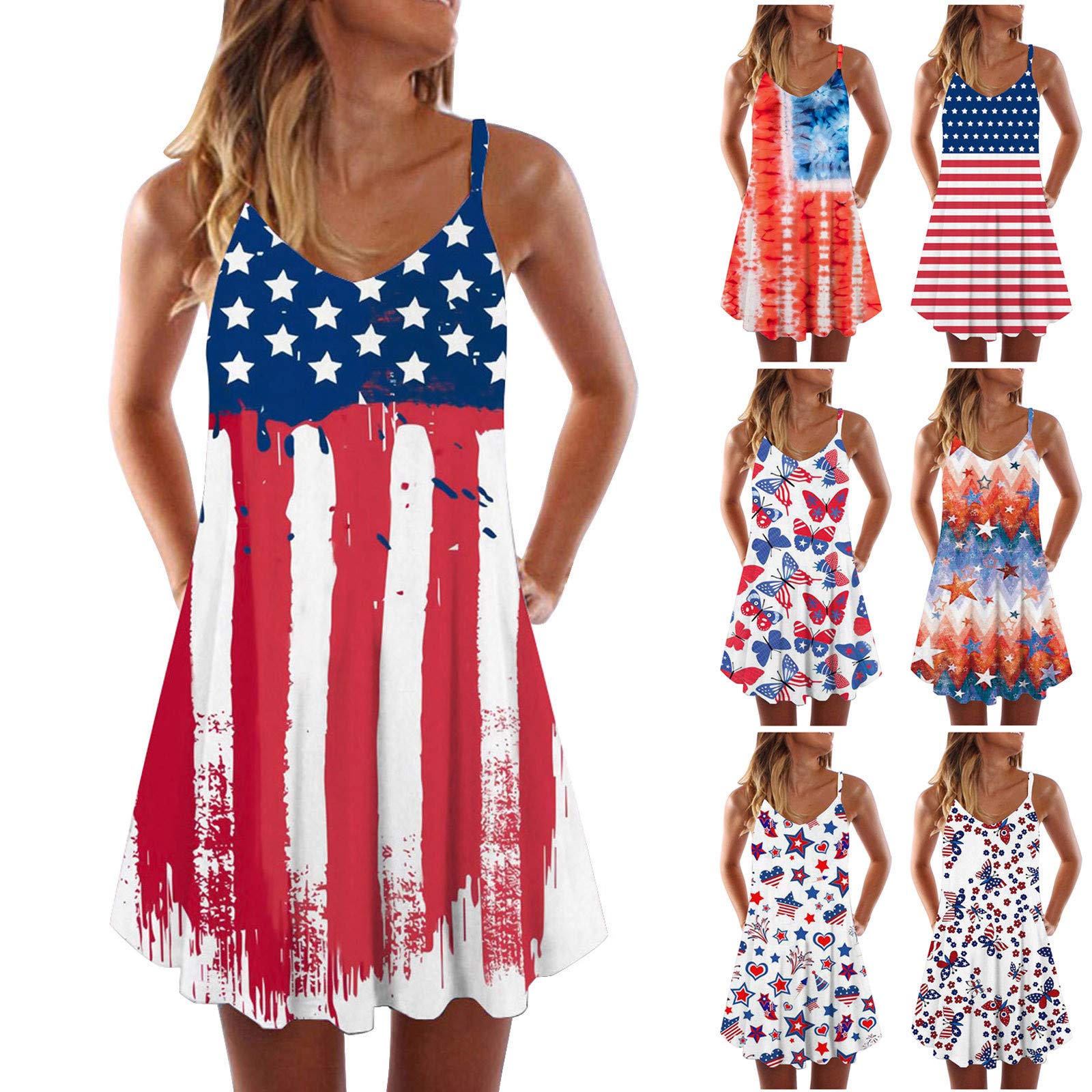 Women's Summer Dresses - Casual Sleeveless Midi Sundress, A-Line Tank Dress for Beach, Vacation & Outdoor Activities | Flowy Comfortable Day Dress for Women