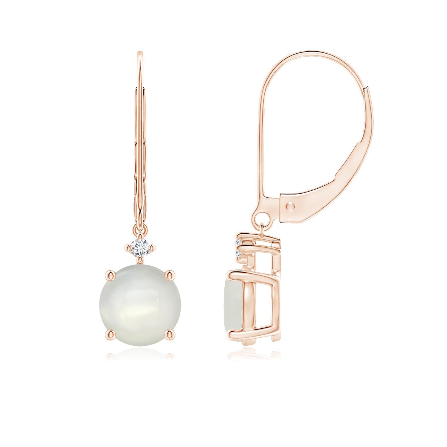 Natural Moonstone Drop Earrings for Women - 14K Solid Gold June Birthstone Jewelry | Elegant Dangle Earrings for Birthday, Wedding & Anniversary Gifts | Perfect for Evening Parties, Date Nights & Special Occasions