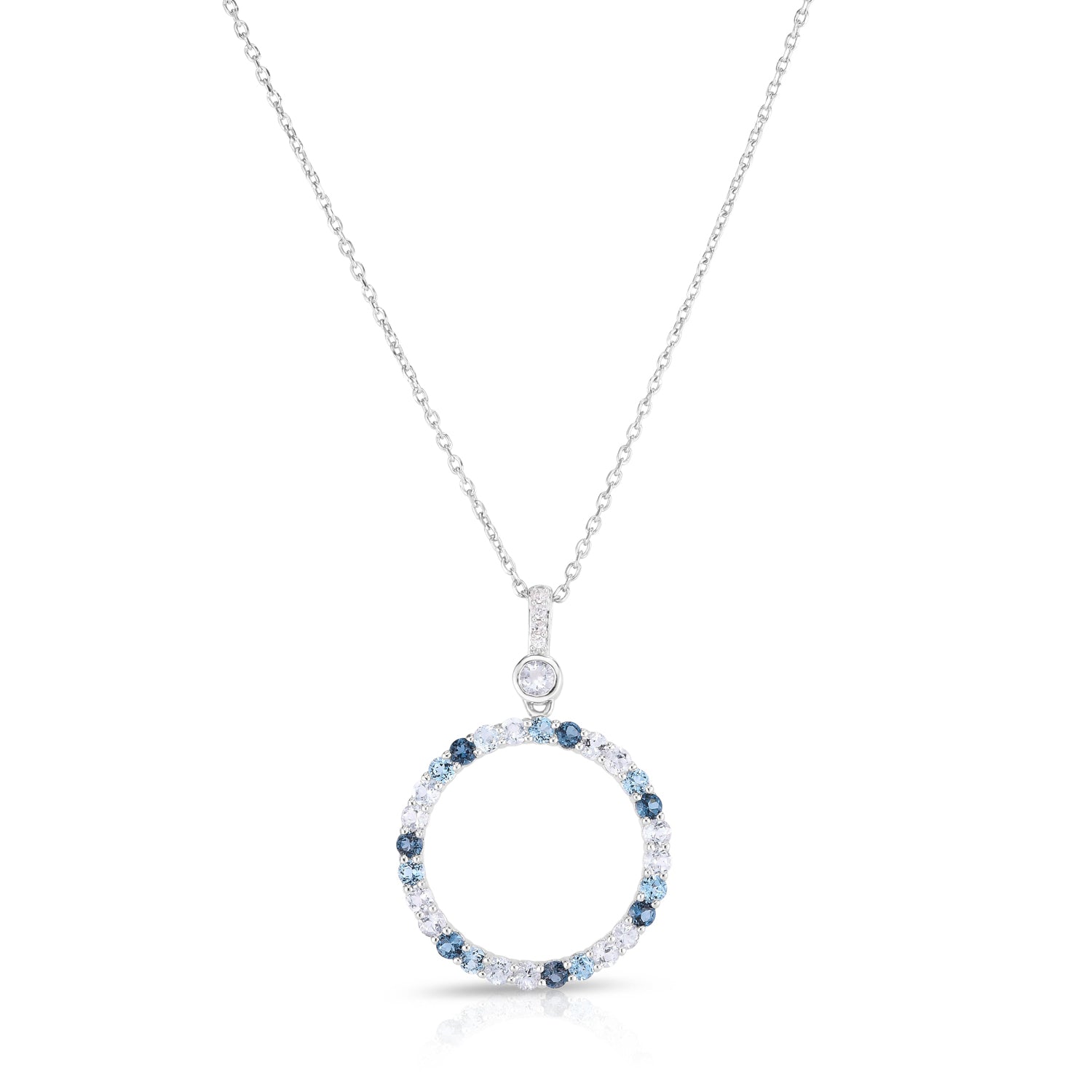 Blue Topaz Drop Pendant Necklace - 925 Sterling Silver Dainty Jewelry for Women | Perfect for Weddings, Anniversaries & Everyday Elegance