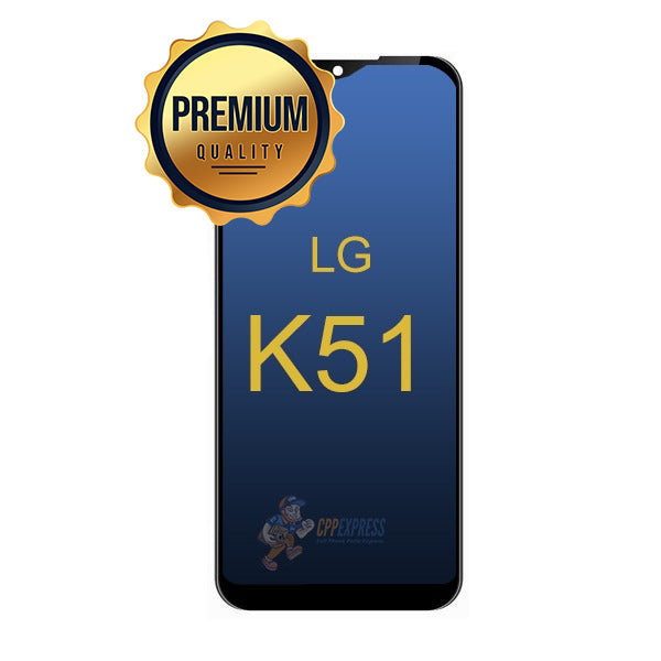Premium LG K51 LCD Touch Screen Digitizer Without Frame - Black Replacement Part for LG K51 Smartphone | Perfect for DIY Screen Repairs & Phone Restoration Projects