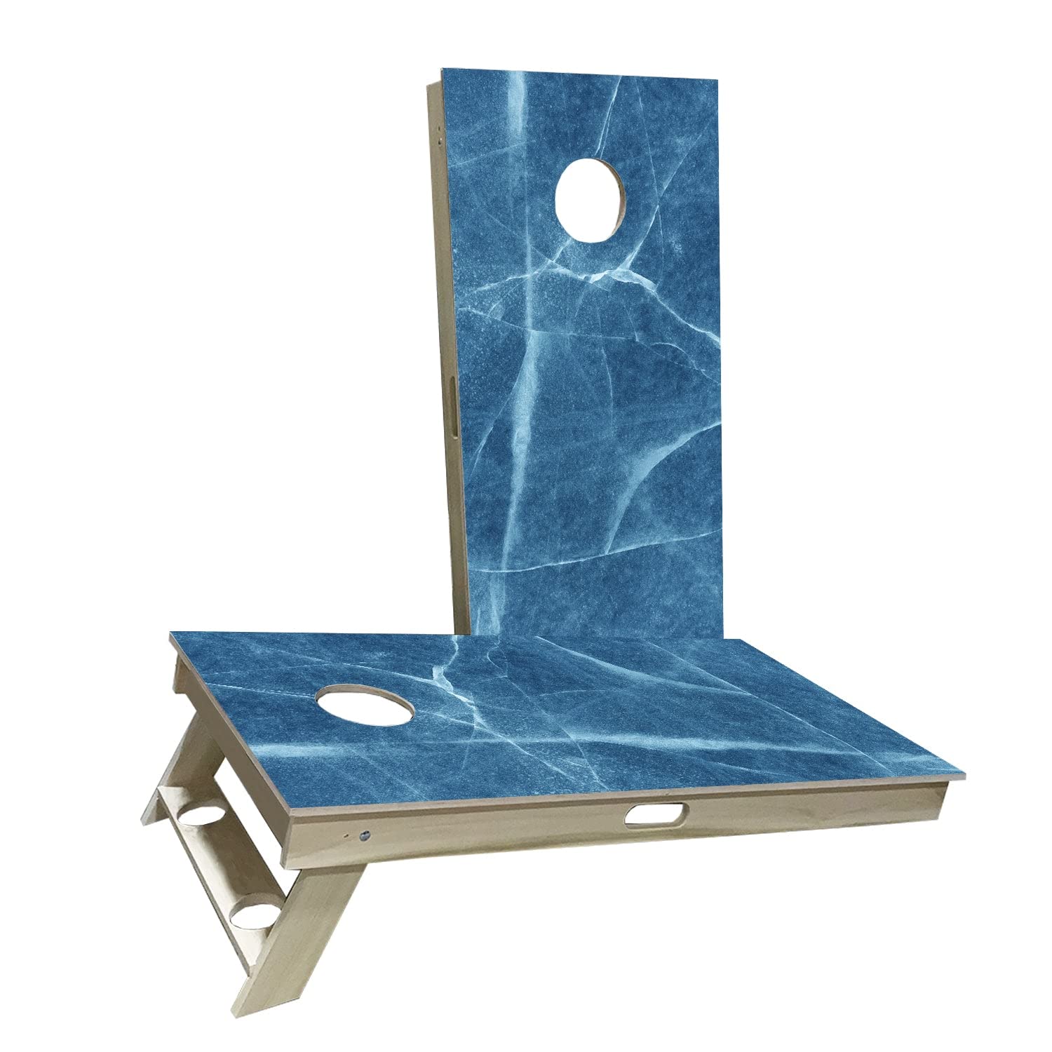 Premium Cracked Ice Cornhole Game Set - 2 Boards & 8 Bean Bags - Custom Sizes & Accessories - Perfect for Backyard BBQs, Tailgating, and Outdoor Parties