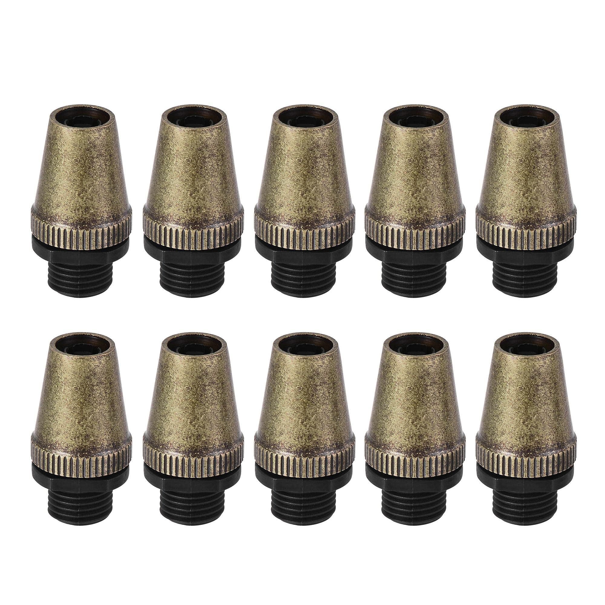 uxcell 10Pcs Bronze Metal Cable Glands Strain Relief Cord Connector Grips - Secure Wiring for Hanging Lights, Ceiling Pendant Lamps & Electrical Installations | Ideal for Home, Office & Industrial Use