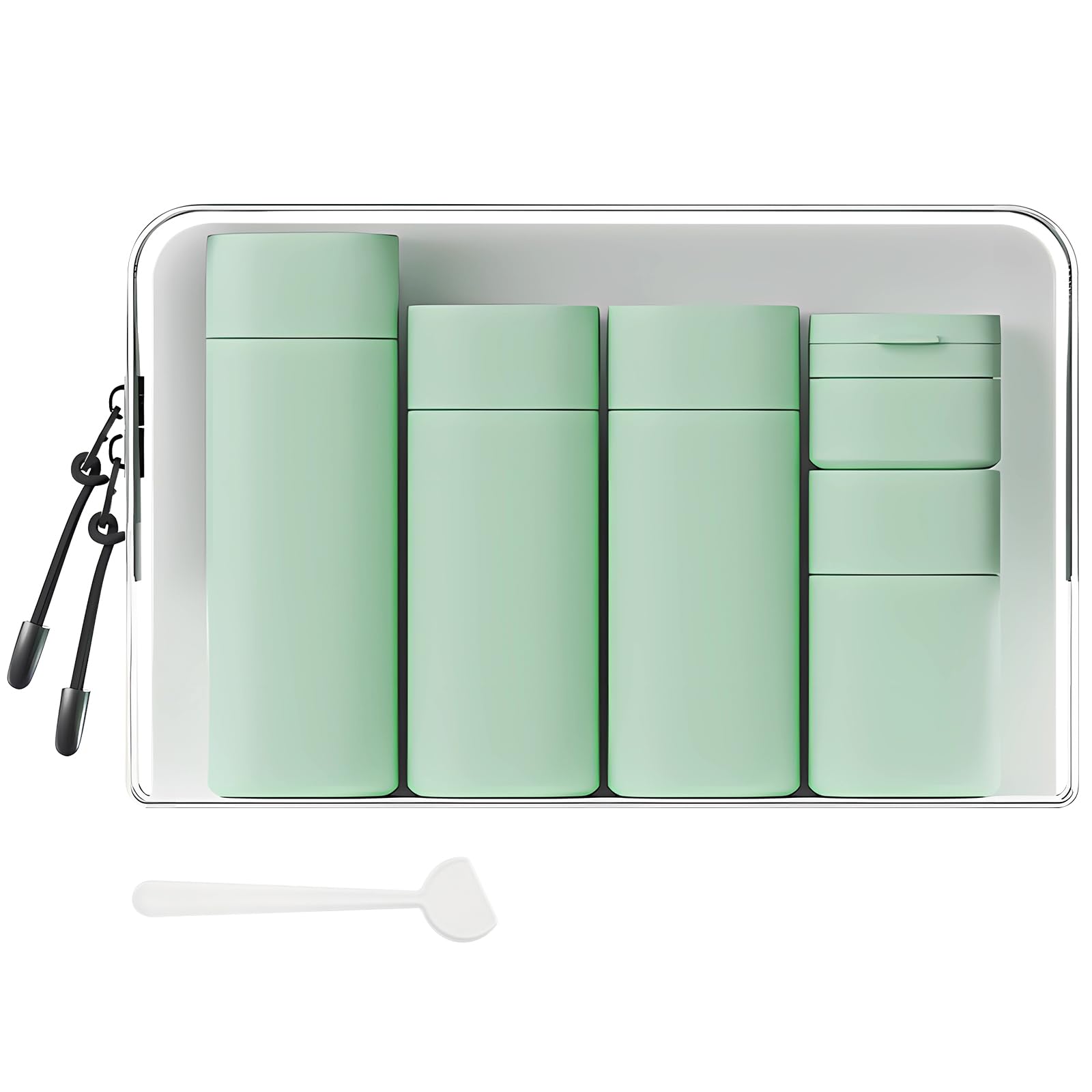 TSA Approved 5-Pack Leakproof Travel Bottles Set - Refillable Toiletry Containers for Shampoo & Conditioner with Clear Organizer Bag | Perfect for Air Travel, Gym, Camping & Vacation Essentials