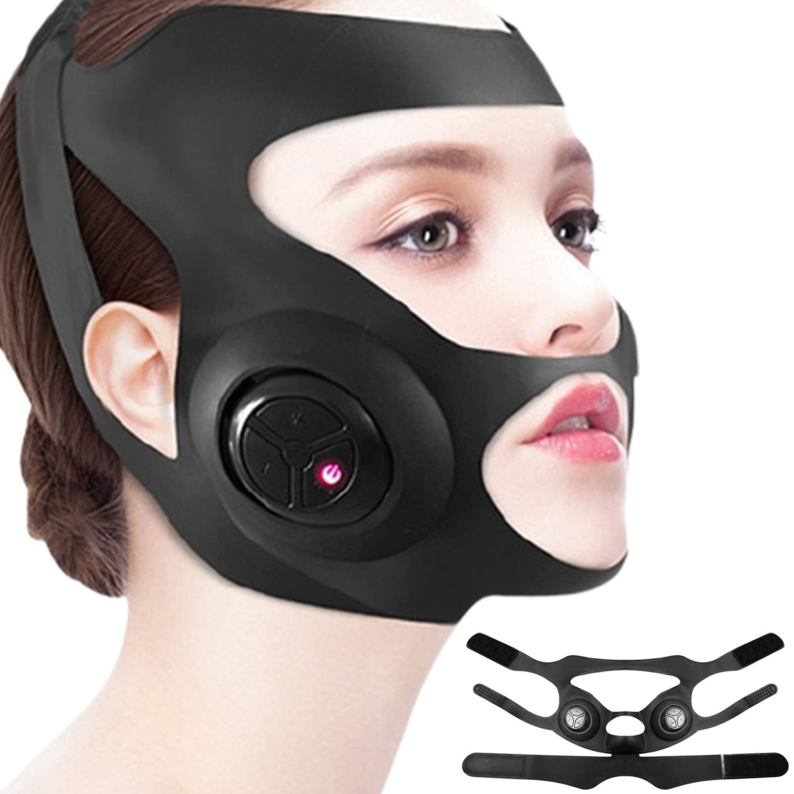 Electric Microcurrent Facial Massager for Skin Lifting & Firming - Anti-Aging V-Line Face Therapy Device with Vibration - Perfect for Home Beauty Routine & Spa Treatments