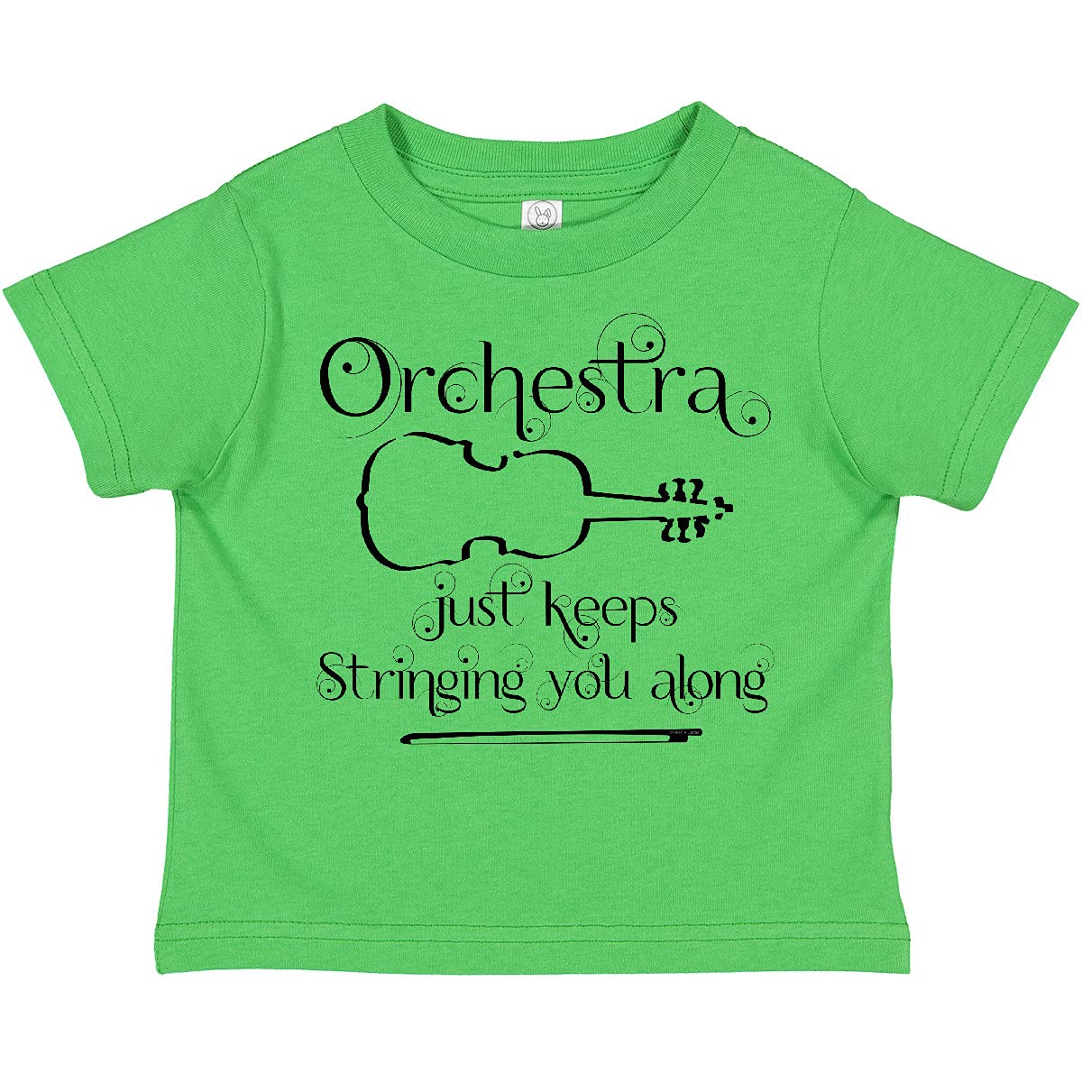 Inktastic Orchestra String Along Toddler T-Shirt - Cute Musical Instrument Graphic Tee for Kids - Perfect for Music Lovers, Band Performances & Casual Wear