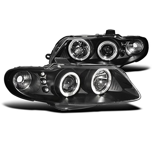 Pontiac GTO Halo LED Projector Headlights - Black Angel Eye HID Replacement Lamps for Coupe 2Dr | High Visibility Night Driving & Custom Car Upgrades