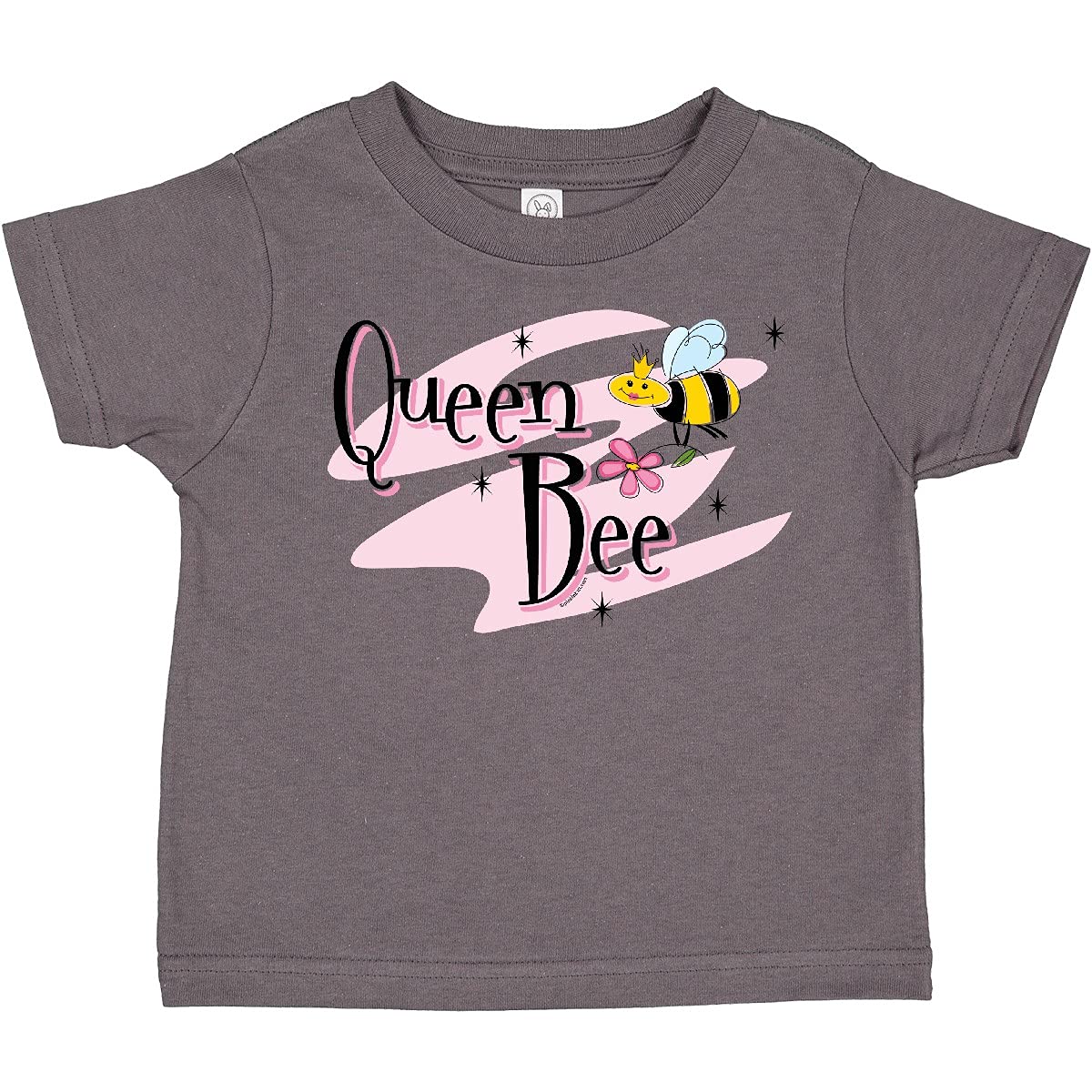 Inktastic Queen Bee Toddler T-Shirt - Cute Baby Girl Shirt with Bee Design - Soft Cotton Tee for Infants & Toddlers - Perfect for Playdates, Daycare & Family Photos