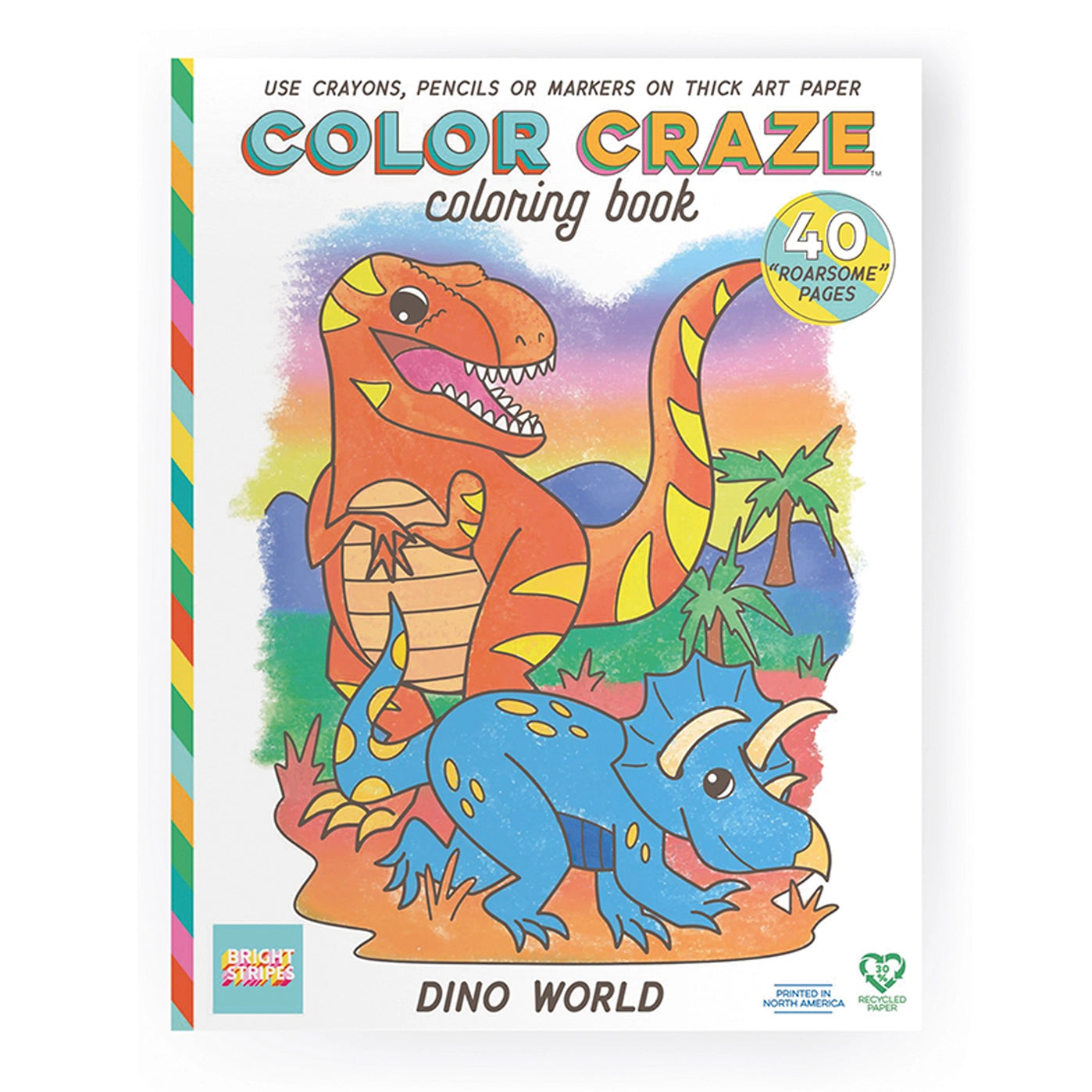 Dino Coloring Book for Kids - 50+ Fun Dinosaur Designs | Creative Activity for Boys & Girls | Perfect for Travel, Birthday Gifts & Classroom Activities