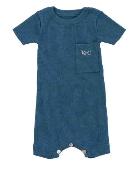 KIPP HAYDEN Ribbed Knit Romper for Baby Boys & Girls (6M-24M) - Soft Cotton Jumpsuit for Playtime, Outings & Photo Shoots
