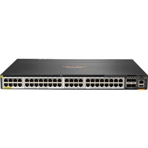 Aruba 6300M 48-Port Managed Layer 3 Modular Ethernet Switch with 4 SFP Slots - Supports Twisted Pair & Optical Fiber, 1U Rack-Mountable for Data Centers & Enterprise Networks