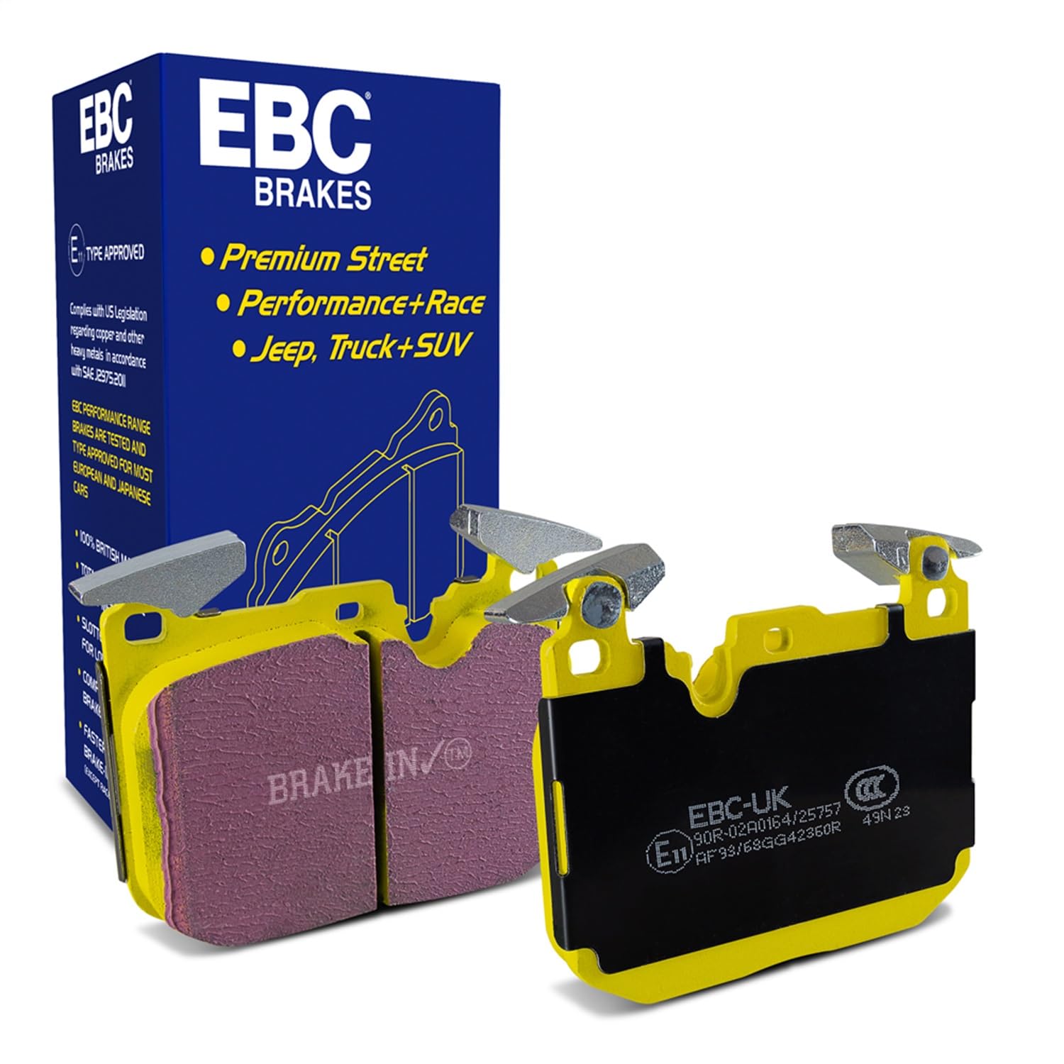 EBC Brakes DP42360R Yellowstuff Performance Brake Pads - High Friction, Low Dust for Street & Track Use - Perfect for Sports Cars, Trucks & SUVs