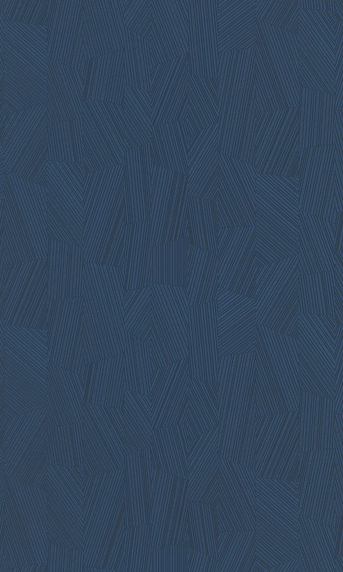 Blue Vertical Geometric Stripes Metallic Wallpaper R7737 - Peel and Stick Removable Self-Adhesive Wallpaper for Living Room, Bedroom, Office & Nursery Decor