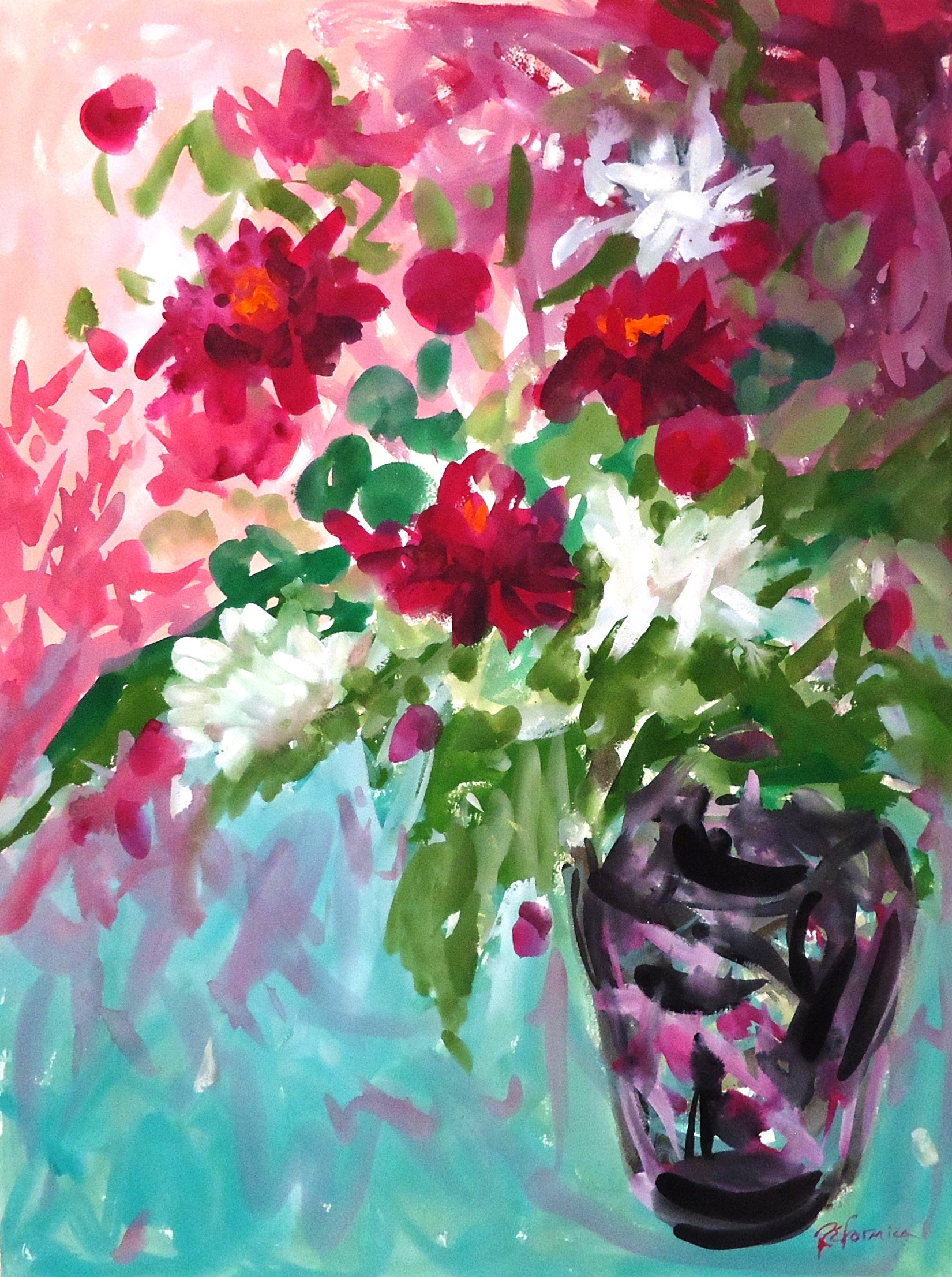 Ruth Formica: Thinking About Peonies - Beautiful Floral Art Prints for Home & Office Decor | Perfect Gift for Art Lovers & Peony Enthusiasts