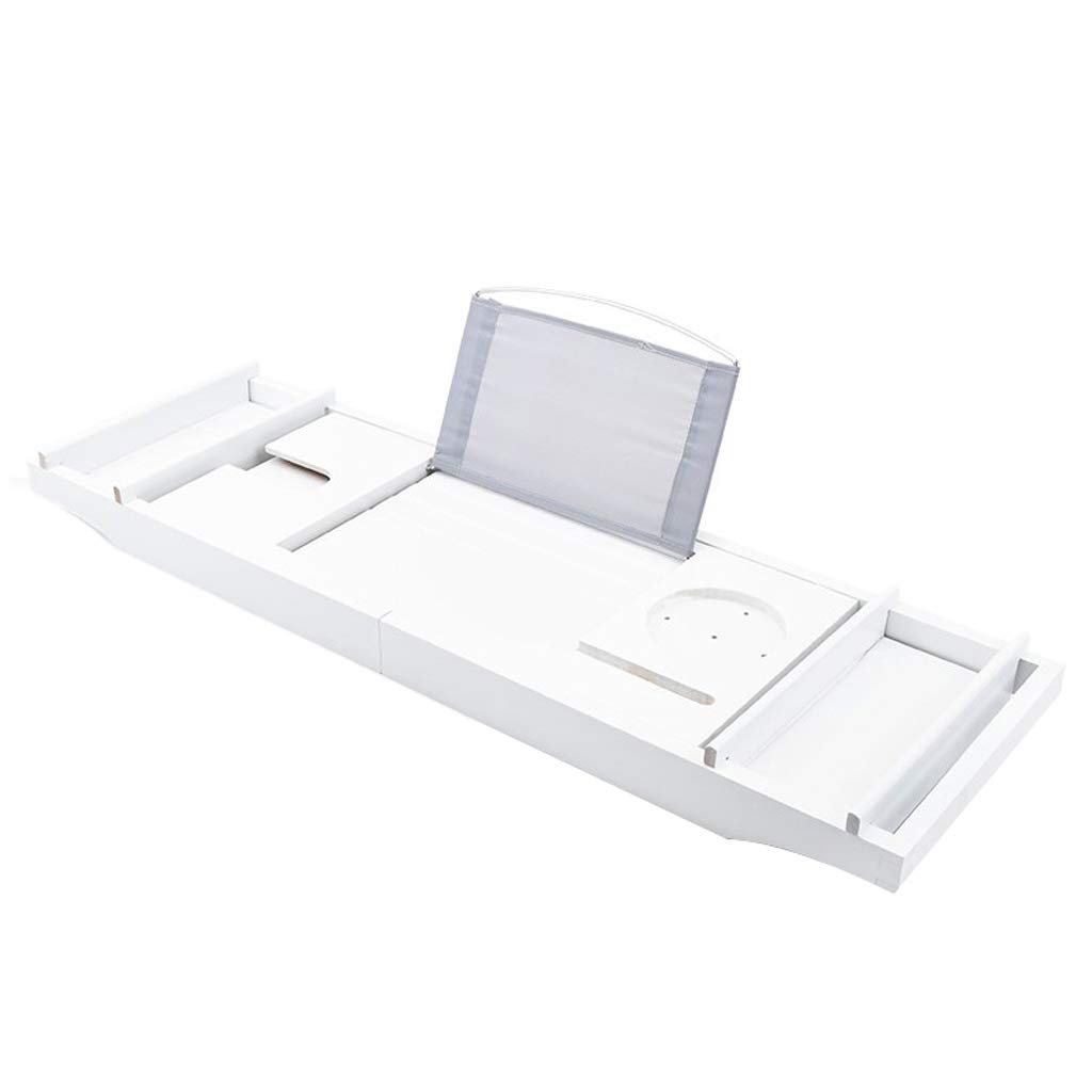 Non-Slip Bathtub Tray with Retractable Shelf - Eco-Friendly Bath Caddy for Tablets, Kindle, Smartphones, Books & Wine Glasses | Perfect for Relaxing Baths, Reading & Wine Enjoyment
