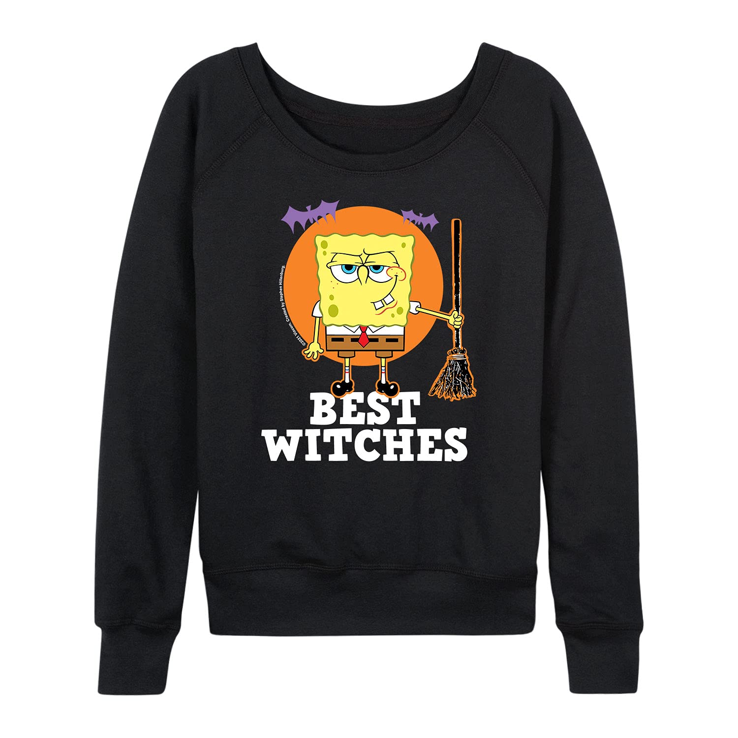 HYBRID APPAREL SpongeBob SquarePants Best Witches Women's Lightweight French Terry Pullover Hoodie - Soft Casual Sweatshirt for Halloween, Cosplay & Everyday Wear