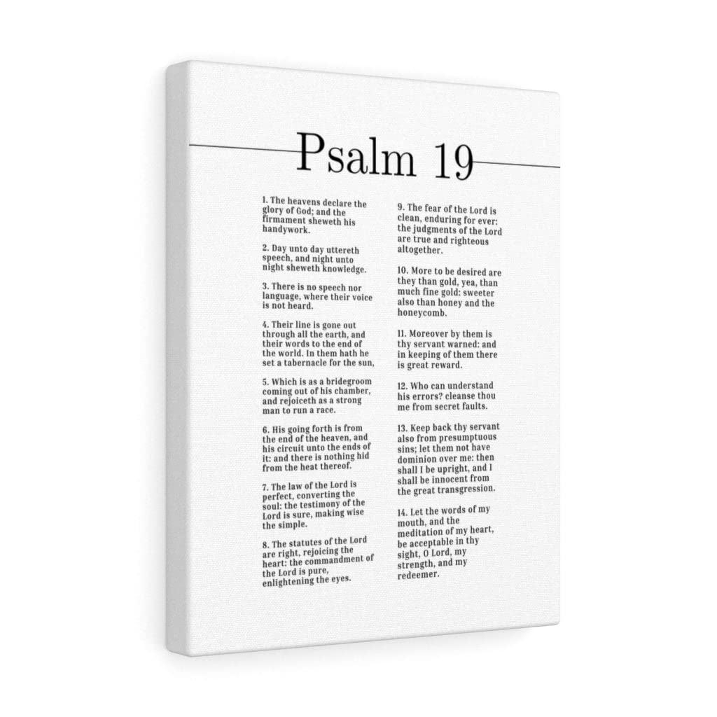 Christian Wall Art - Psalm 19 Bible Verse Print 'Declare The Glory of God' - Ready to Hang Scripture Wall Decor for Home, Church & Office - Inspirational Gift for Weddings, Baptisms & Housewarming