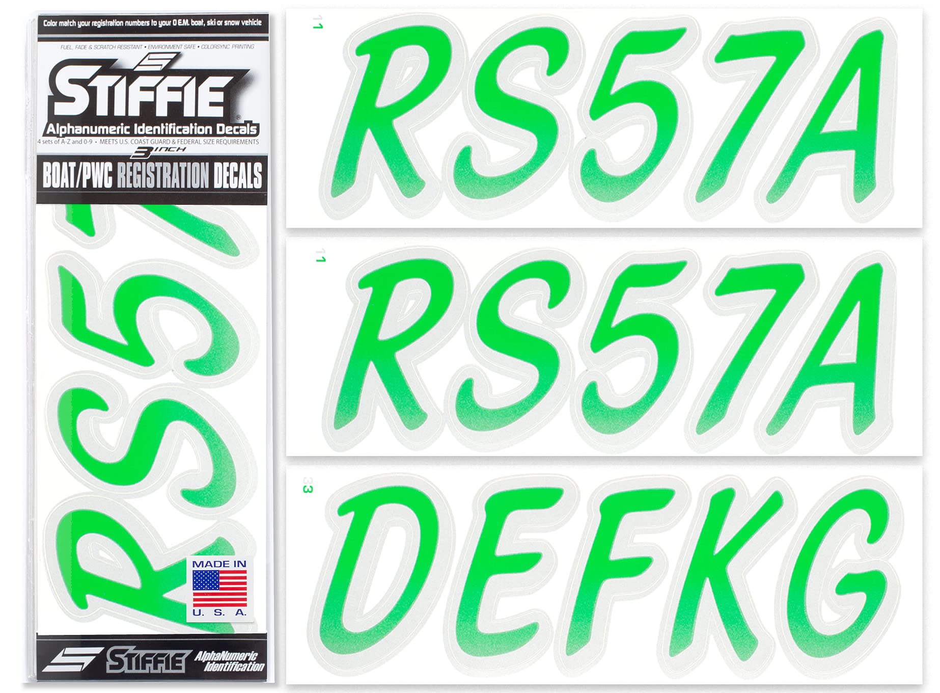 STIFFIE Whipline Electric Green/Silver 3