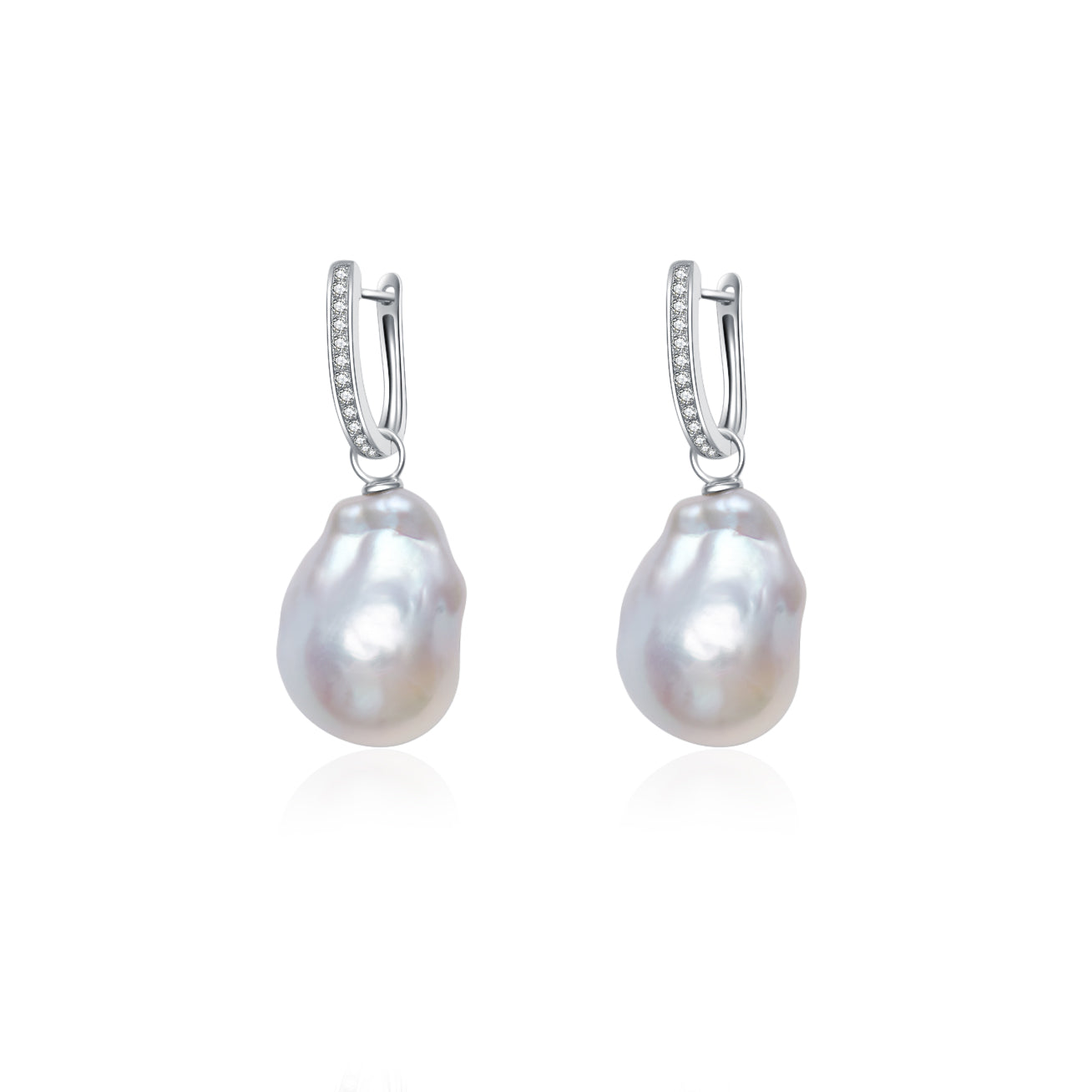 18K Gold Baroque Pearl Earrings for Women - Elegant Vintage Style Pearl Jewelry Gift for Wedding, Party & Special Occasions