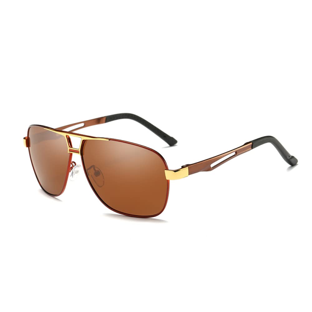 Top Polarized Photochromic Sunglasses for Men - Aluminum Magnesium Square Frame - Military & Safety Driving Glasses - UV Protection for Outdoor Sports, Cycling & Travel