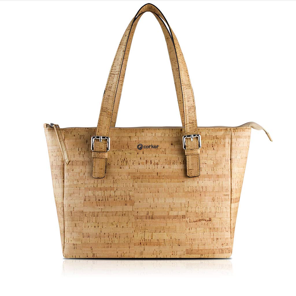 Vegan Cork Handbag for Women | Cruelty-Free Non-Leather Satchel Purse | Roomy & Durable Corkor Bag | Perfect for Work, Travel & Everyday Use
