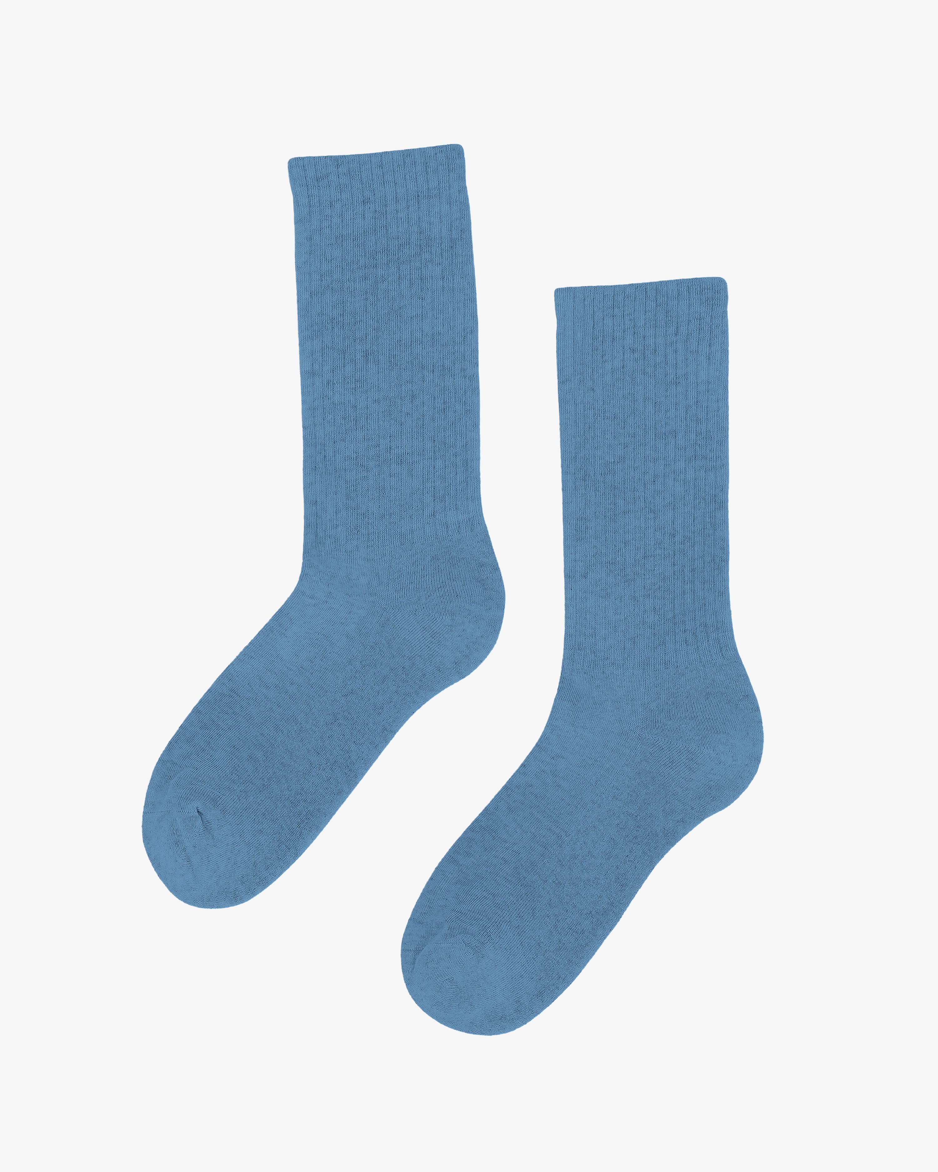Organic Active Socks for Men & Women - Breathable Moisture-Wicking Athletic Socks in Seaside Blue - Perfect for Running, Hiking & Workout