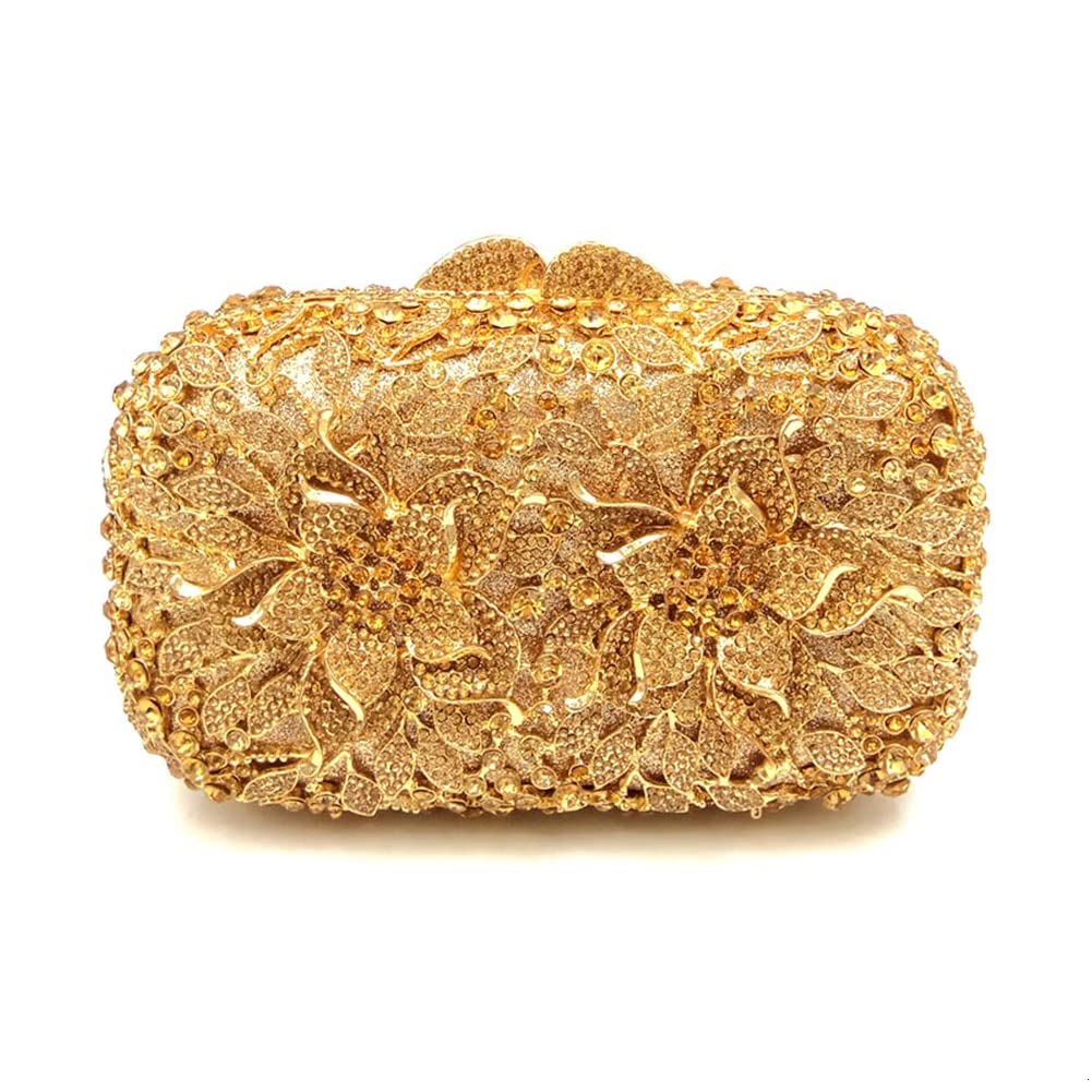 DEBIMY Rhinestone Crystal Clutch Purse for Women - Elegant Wedding Party Prom Evening Bag with Chain - Perfect for Bridal Showers, Formal Events & Special Occasions