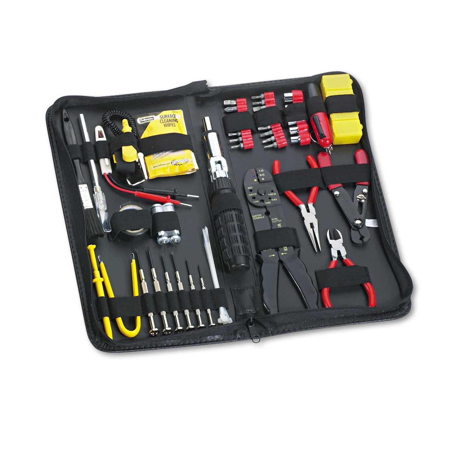 55-Piece Computer Repair Tool Kit with Black Vinyl Zipper Case - Perfect for PC Builders, IT Professionals & Home Electronics Maintenance
